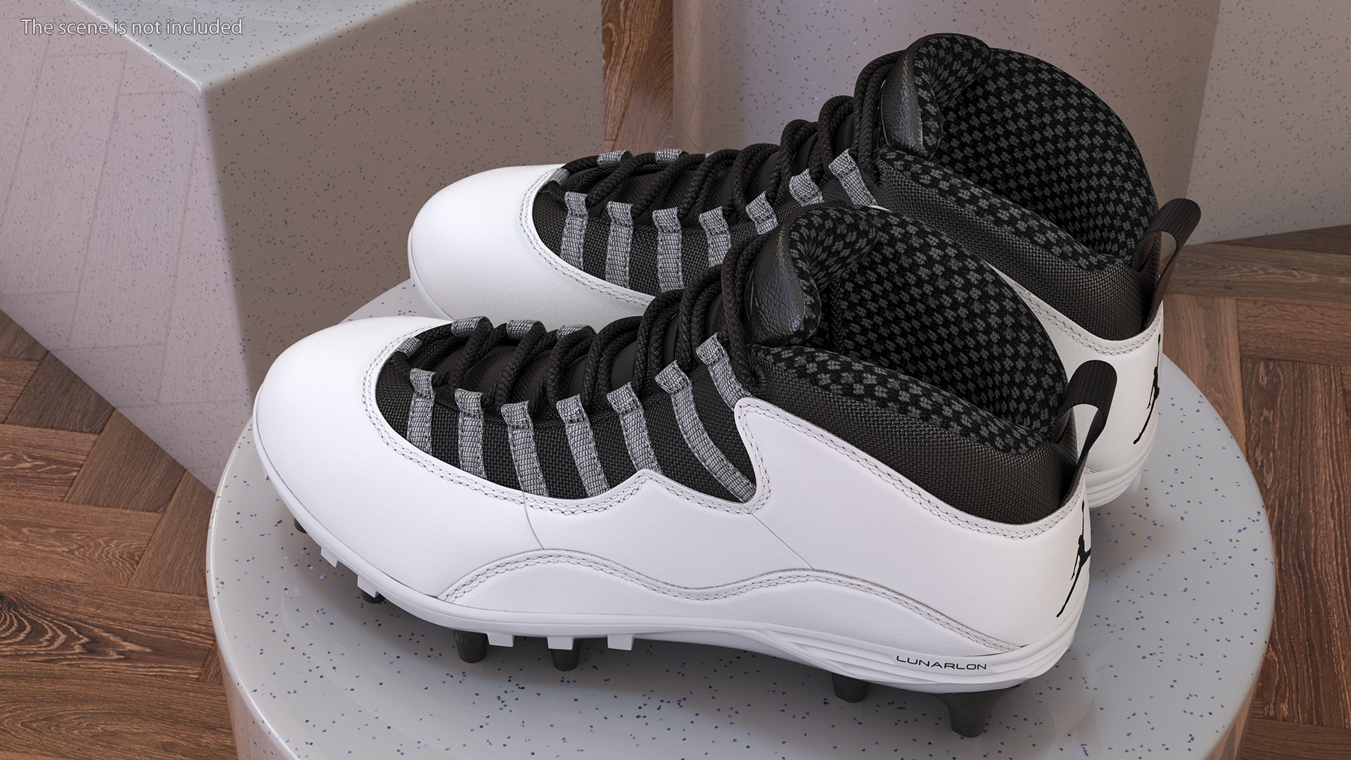 3D model Air Jordan 10 Baseball Cleats White