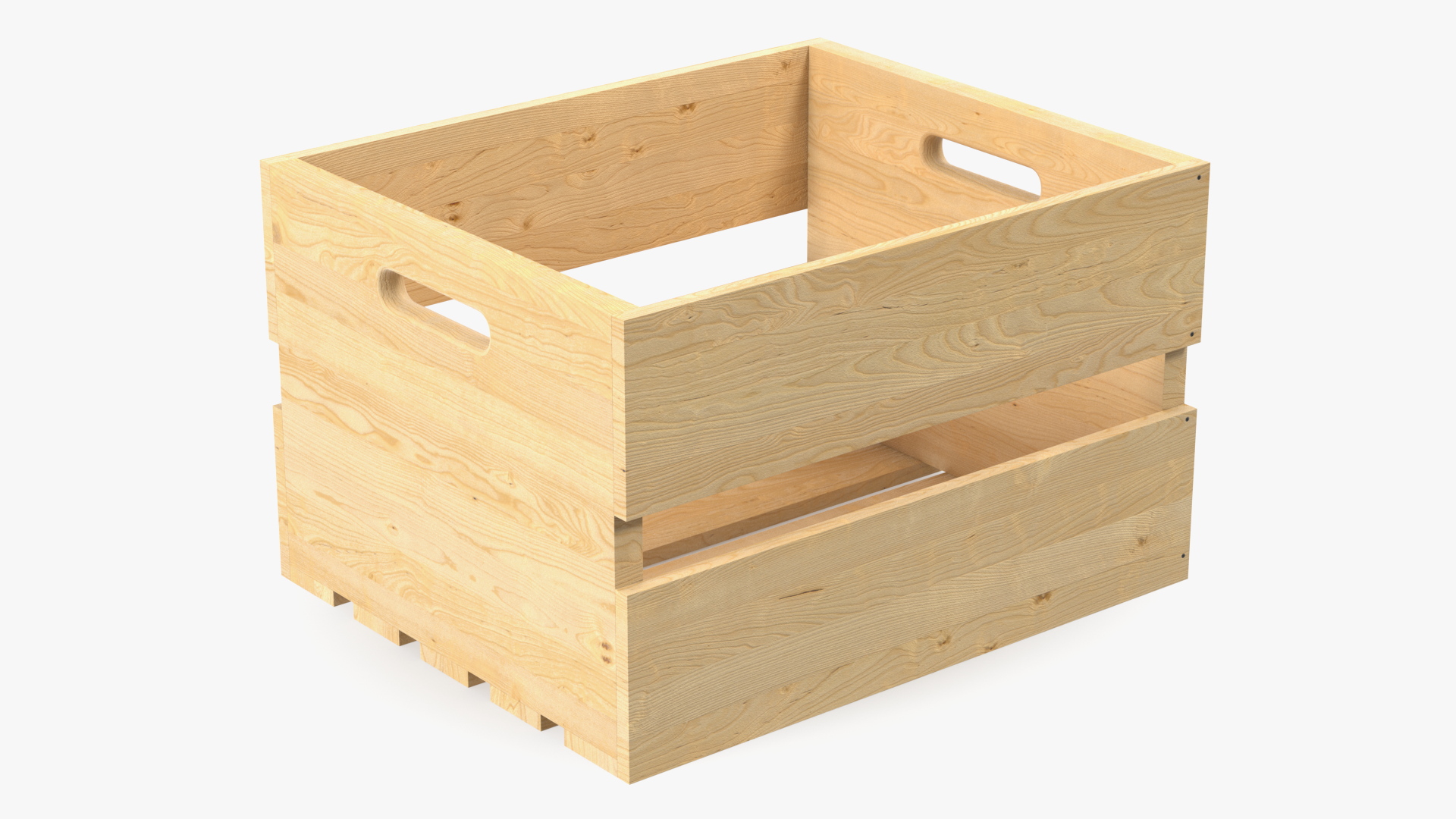 Wooden Large High Fruit Box 3D