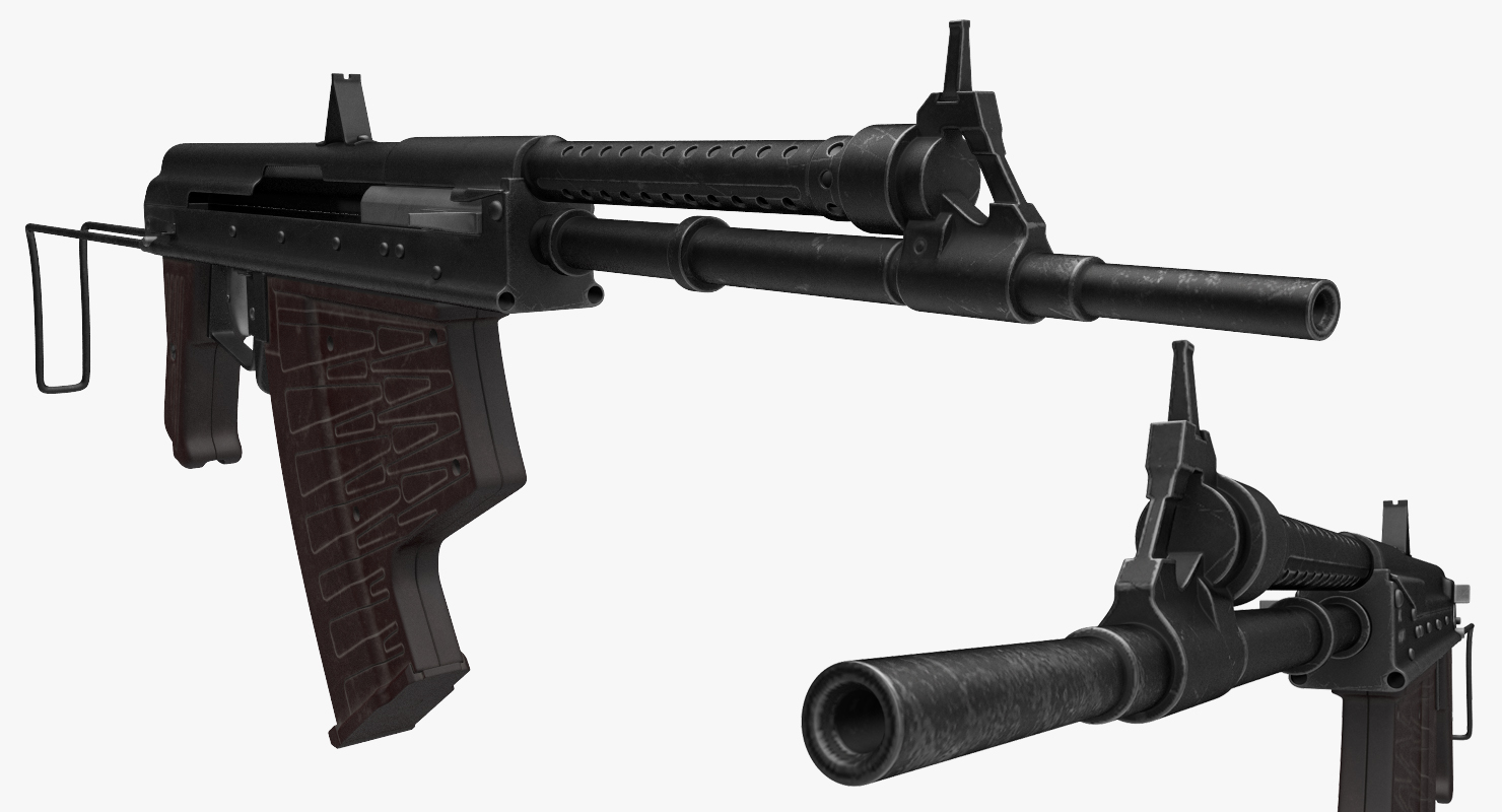 3D APS Underwater Assault Rifle model