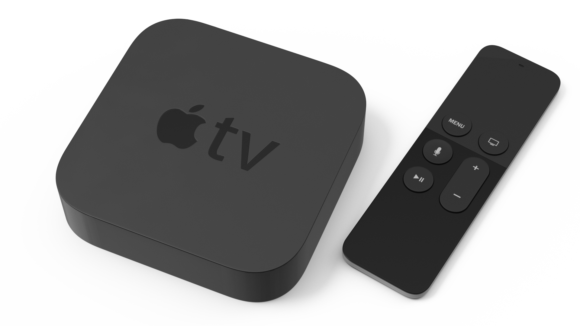 3D Apple TV with Remote Control model