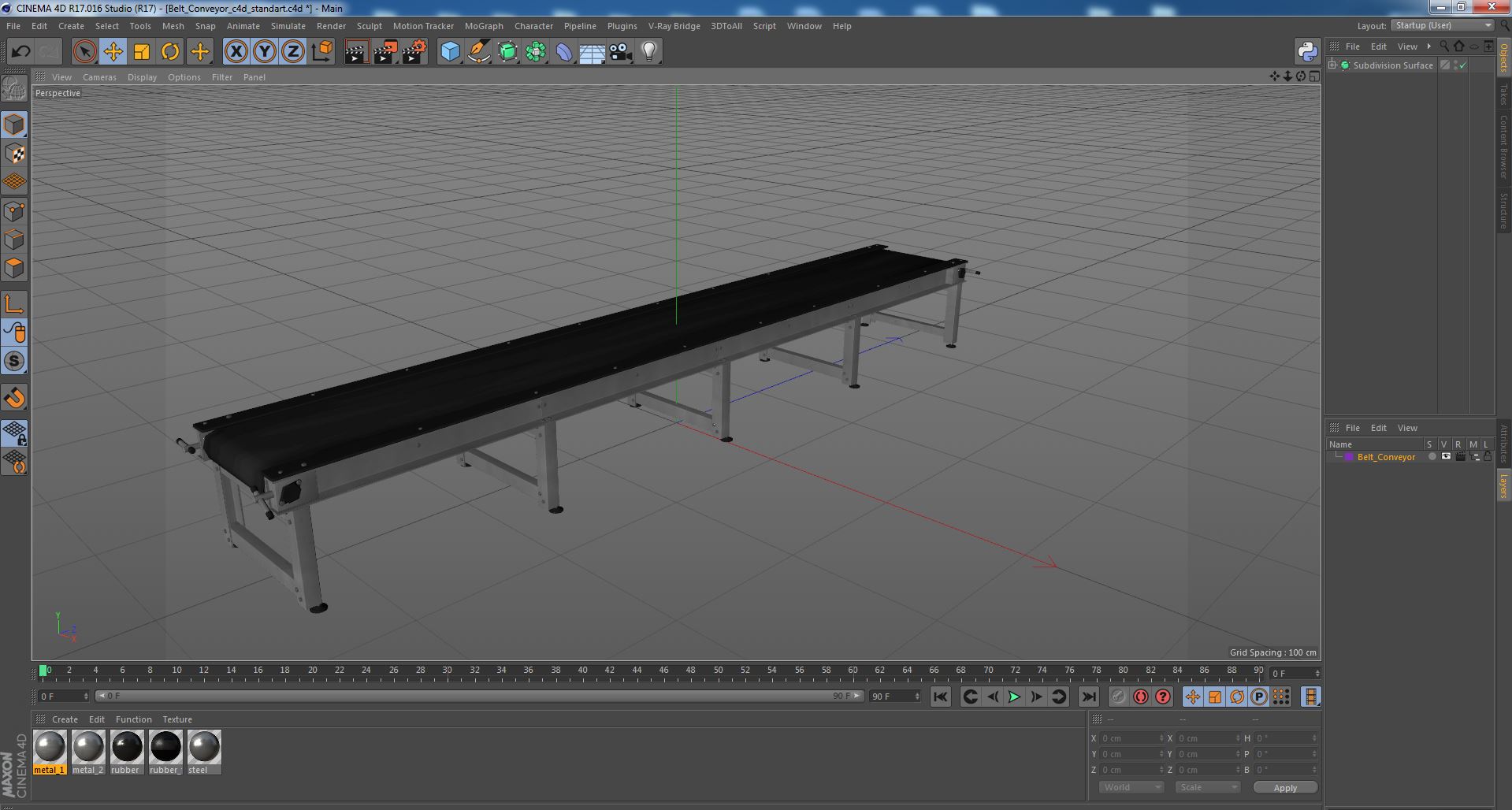 3D Belt Conveyor model