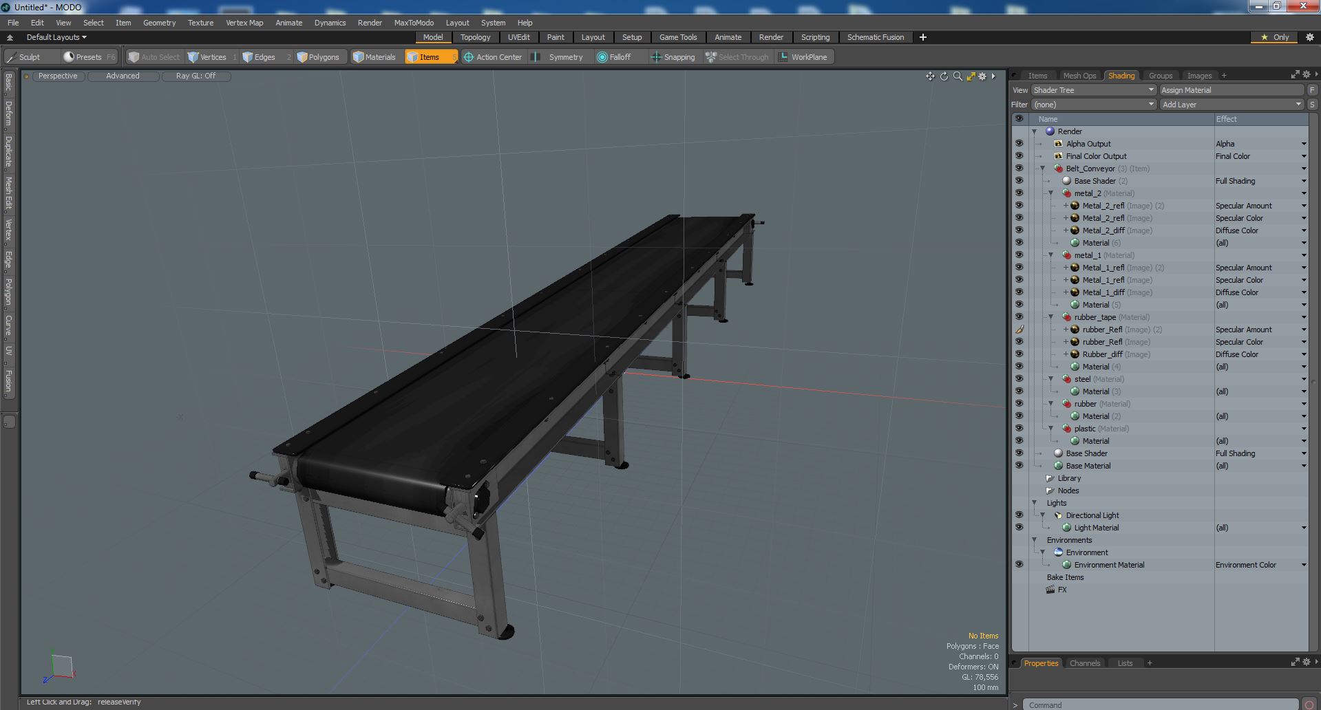 3D Belt Conveyor model