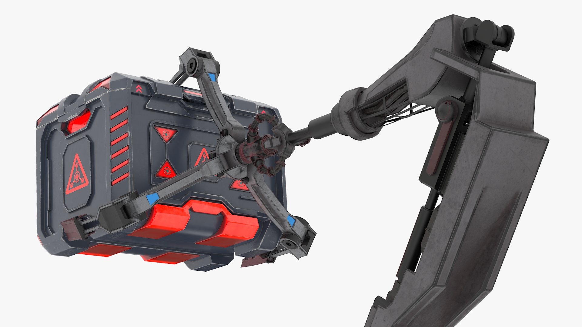 3D model Futuristic Mechanical Arms with Supply Crates