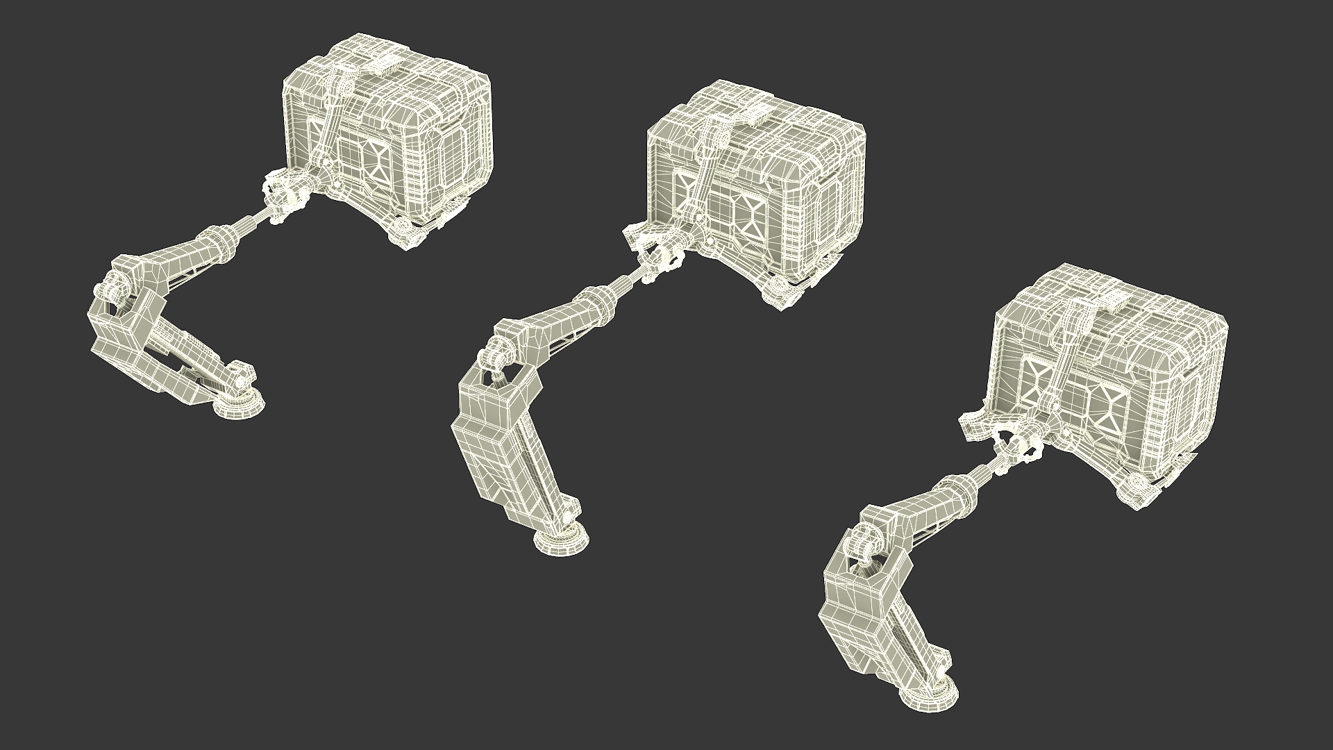 3D model Futuristic Mechanical Arms with Supply Crates