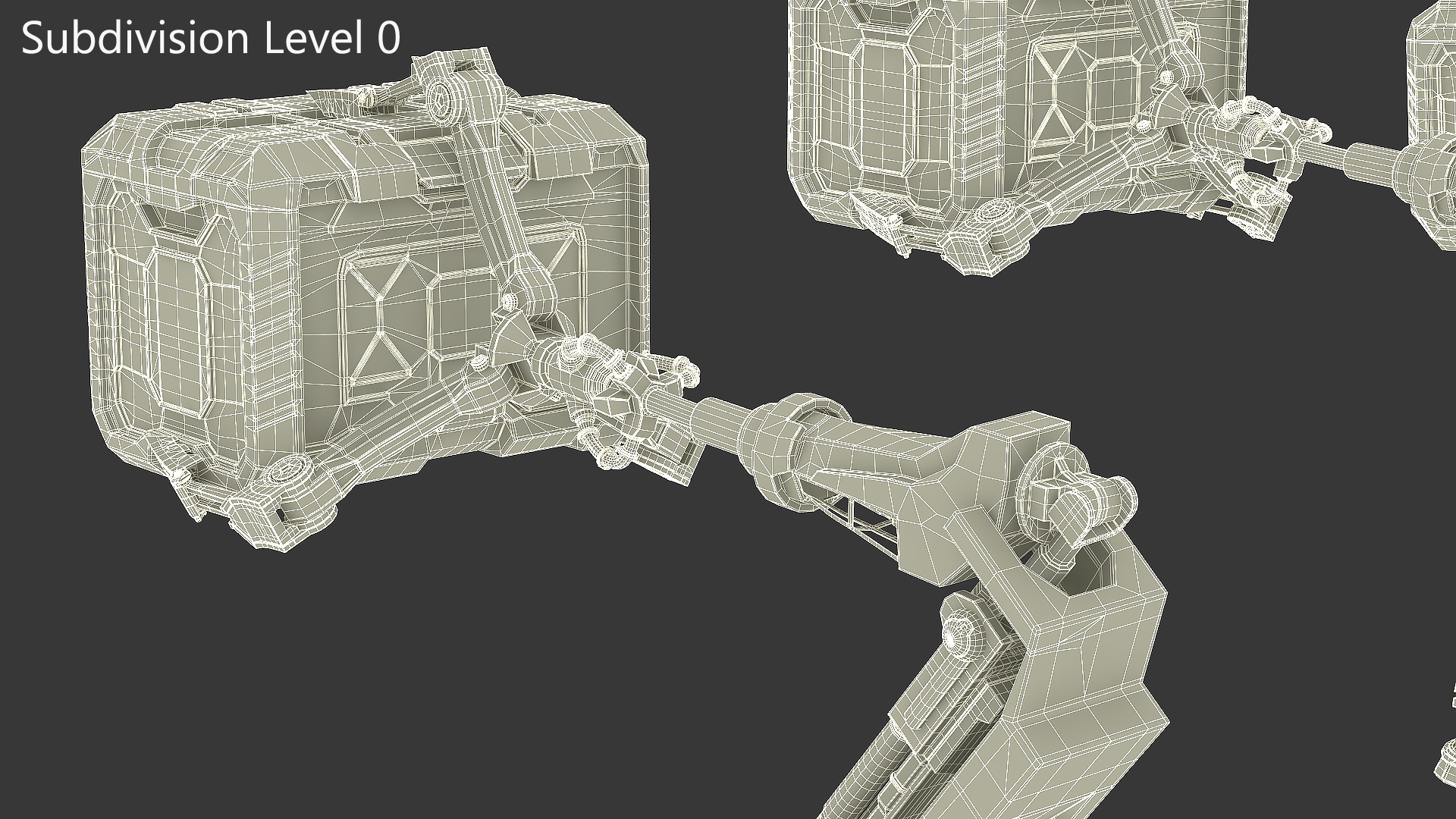 3D model Futuristic Mechanical Arms with Supply Crates