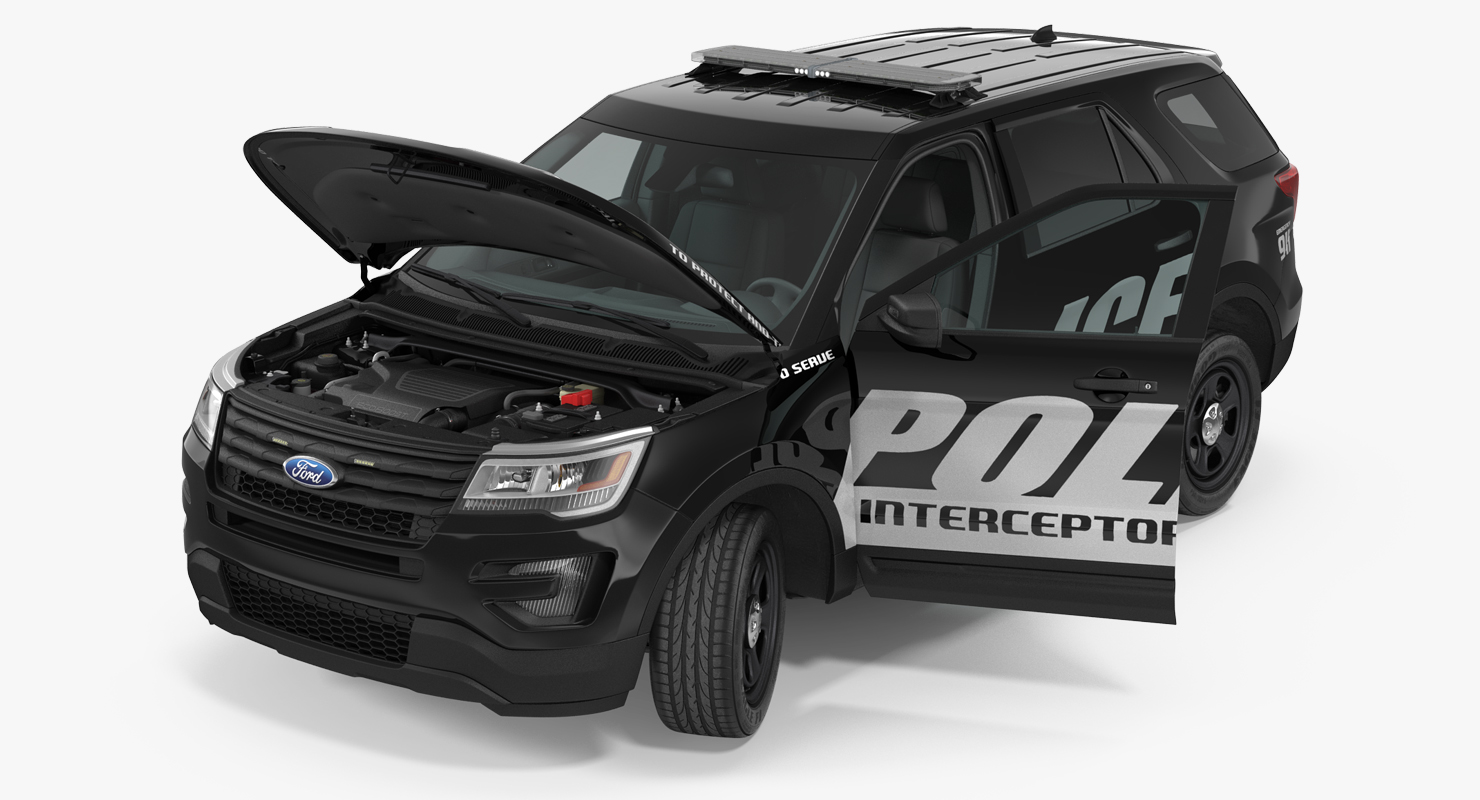 3D model Ford Police Interceptor Unit 2016 Rigged