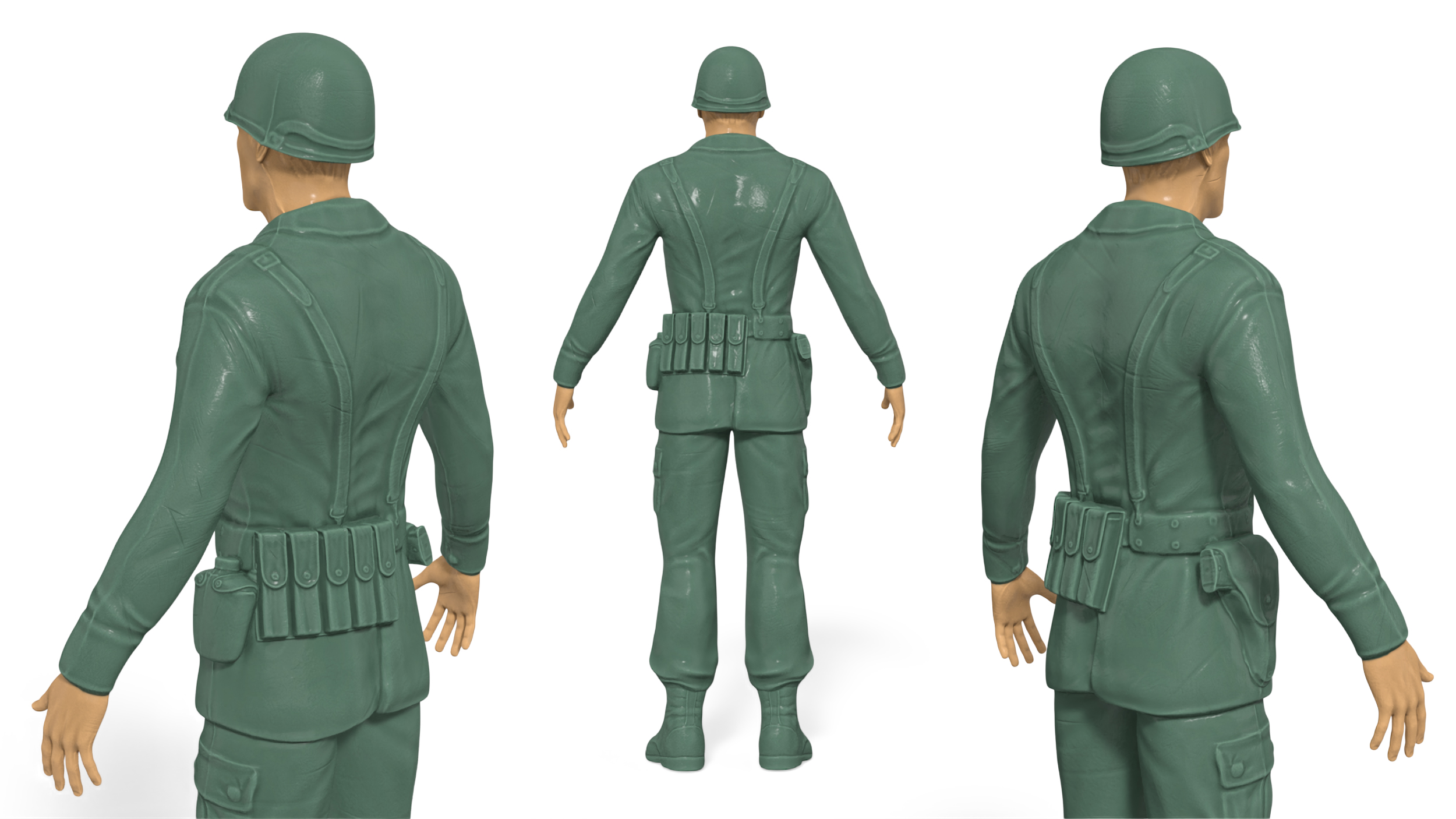 3D Toy Soldier Rigged model