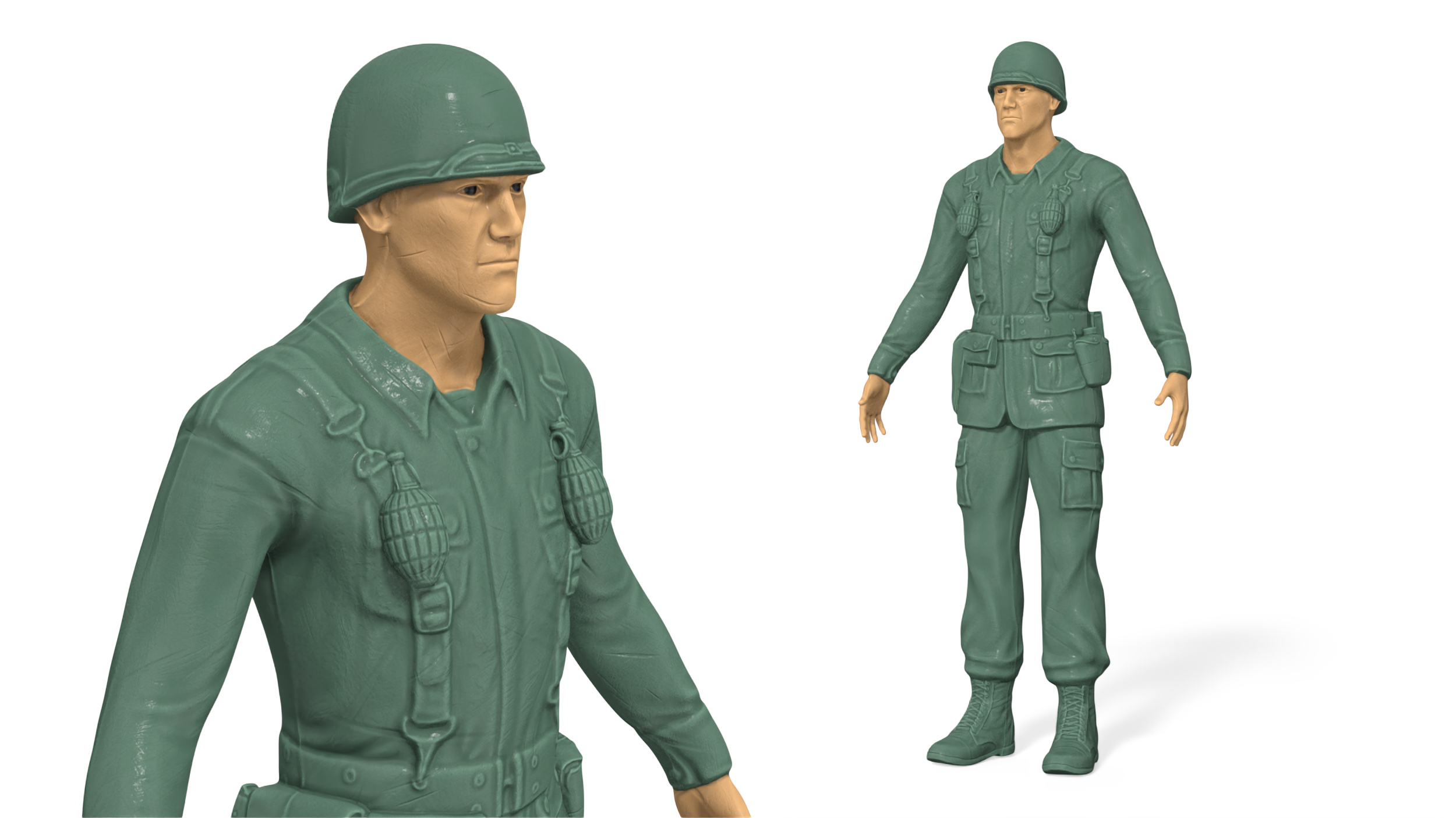 3D Toy Soldier Rigged model