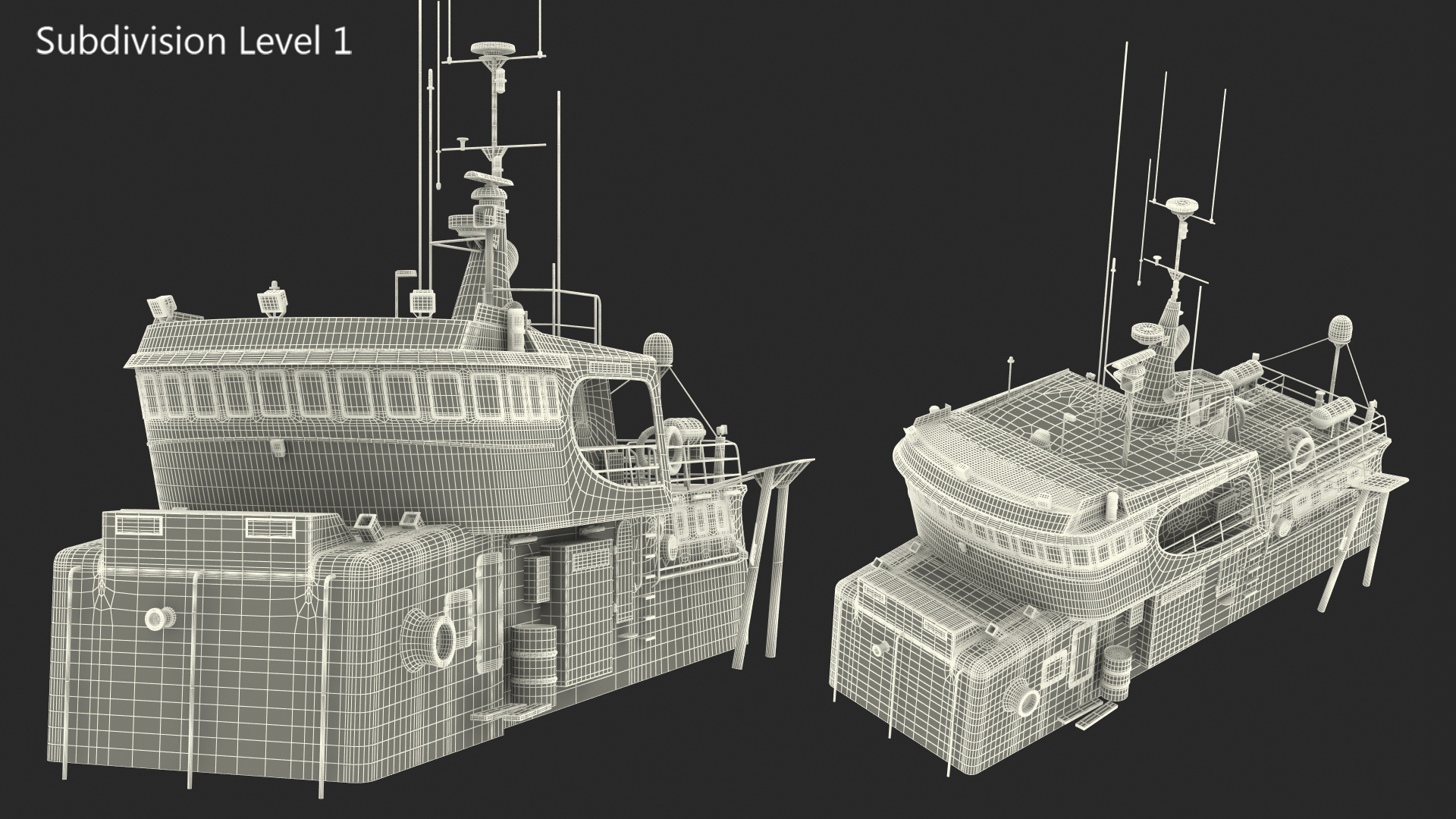 3D Fishing Boat Cabin model