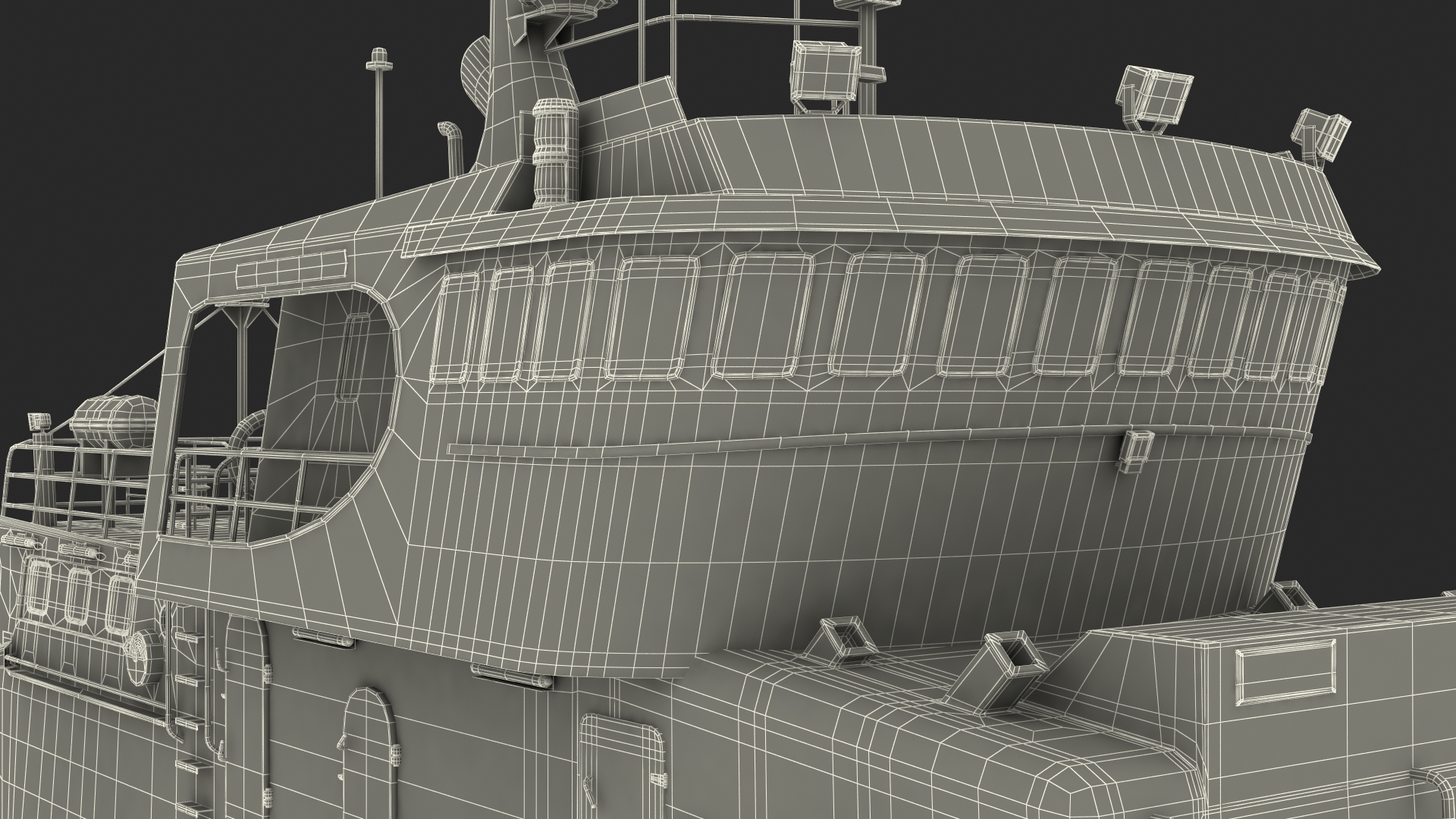 3D Fishing Boat Cabin model