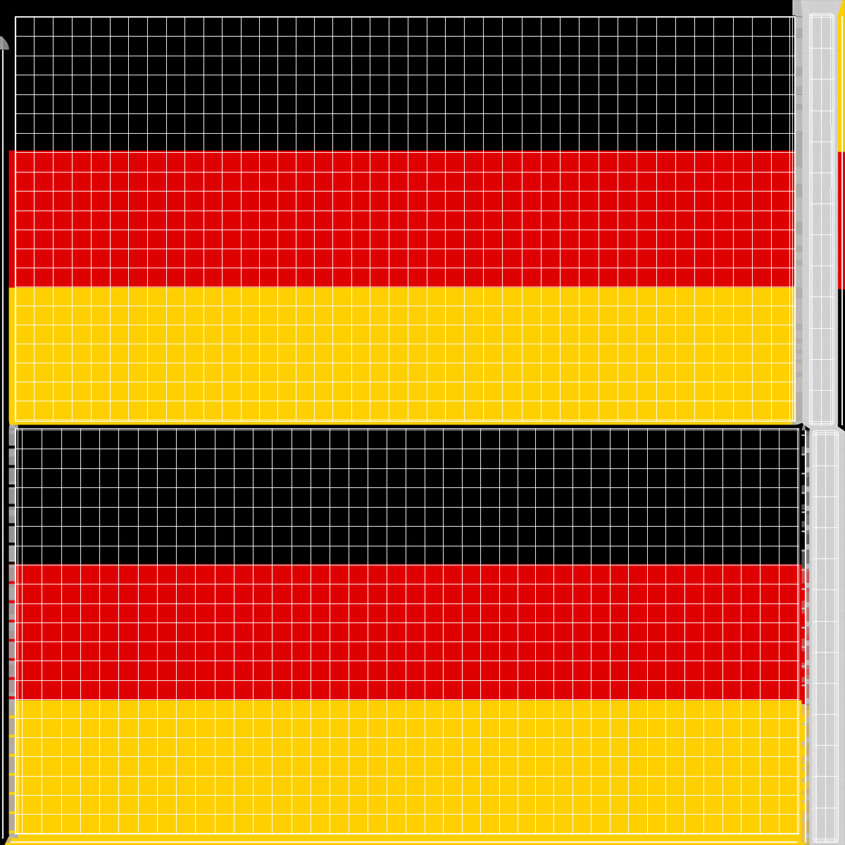 3D model Germany National Flag on Wall Mount