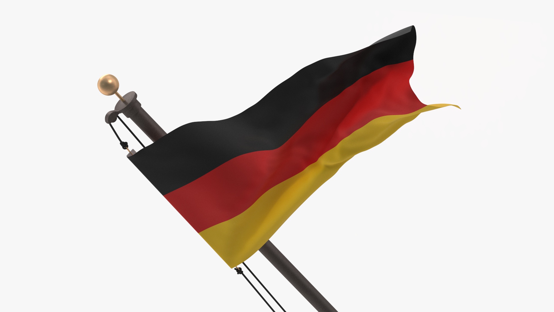 3D model Germany National Flag on Wall Mount