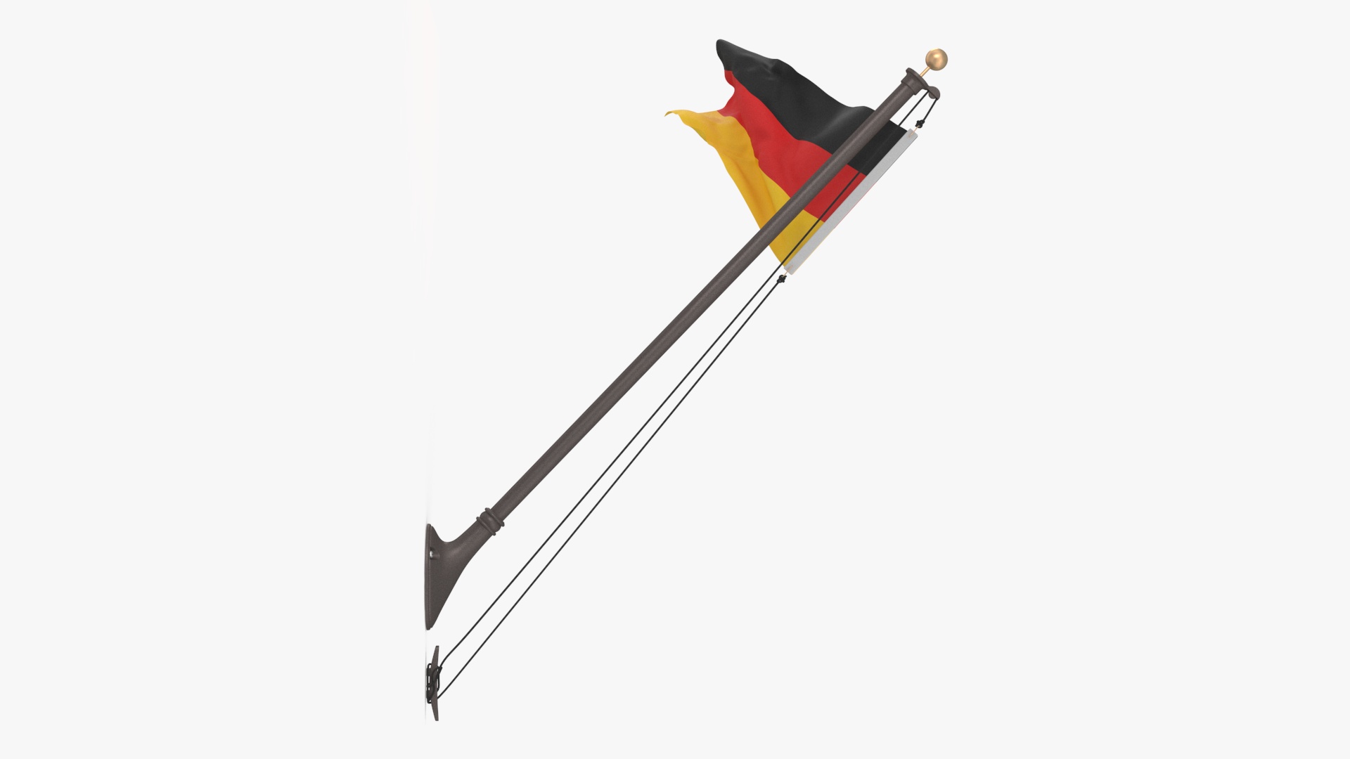 3D model Germany National Flag on Wall Mount