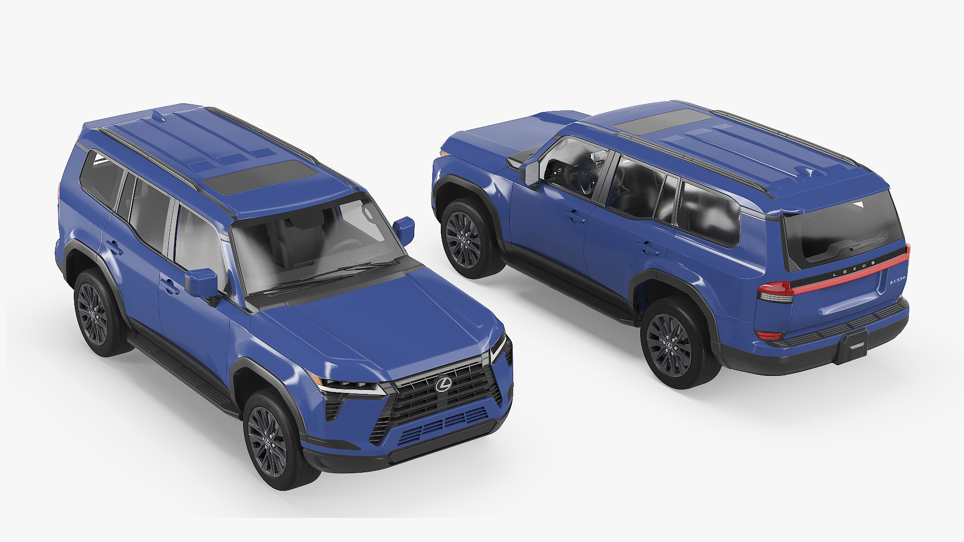 3D Lexus GX 550 SUV Nightfall Mica Blue