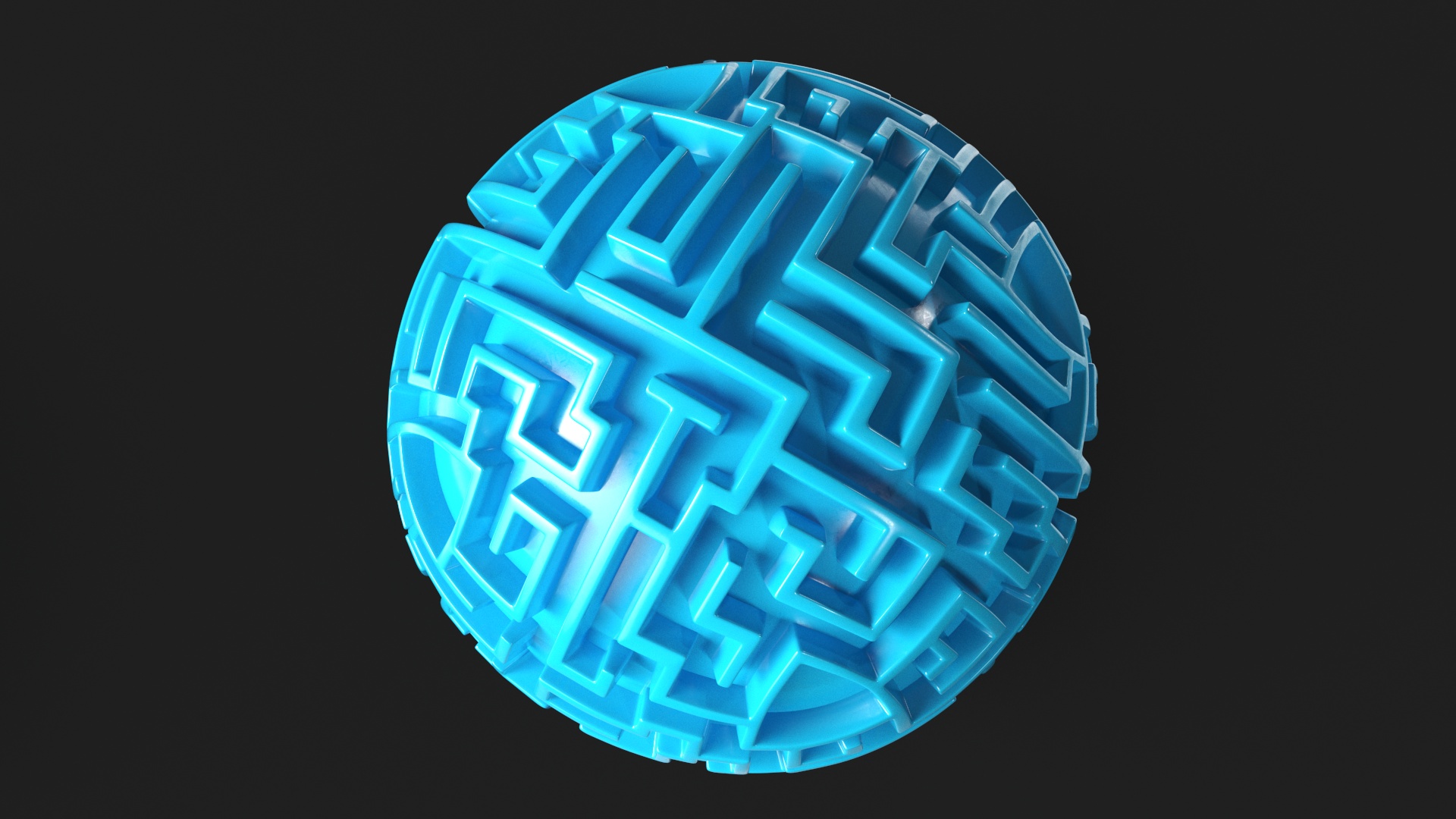 3D Spherical Maze Puzzle