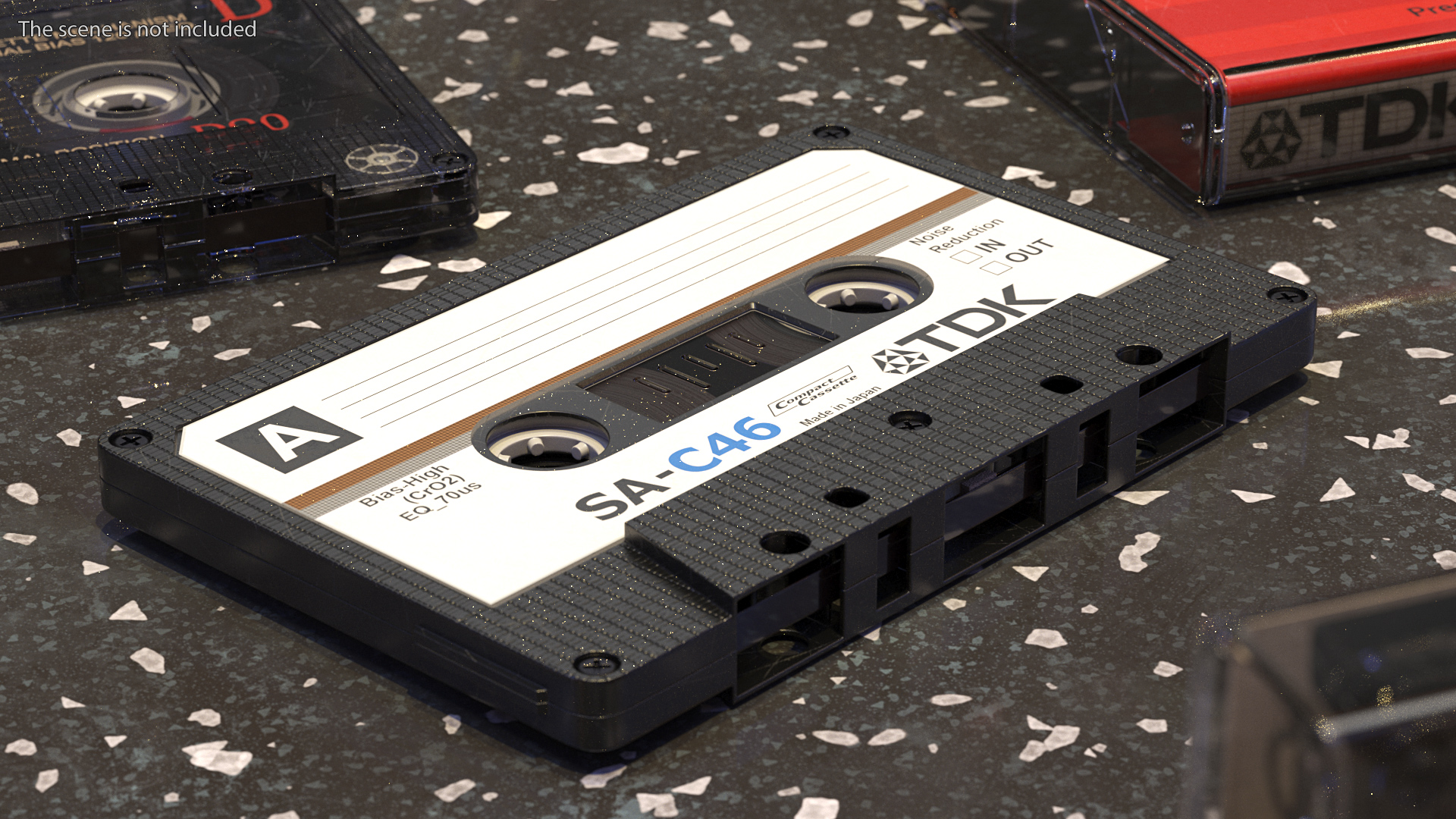 TDK SA C46 Cassette Tape 3D model