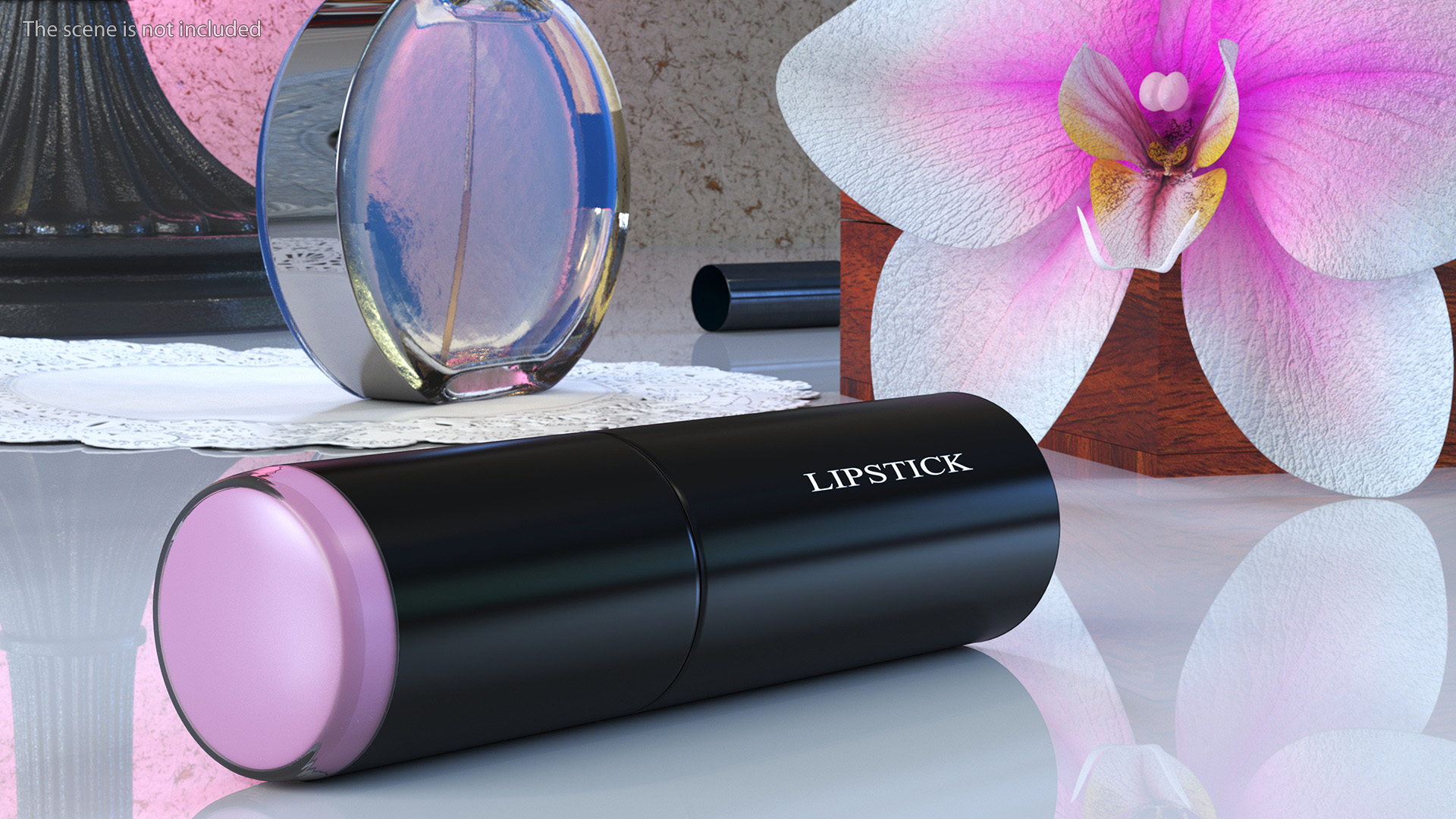 3D model Round Pink Color Lipstick