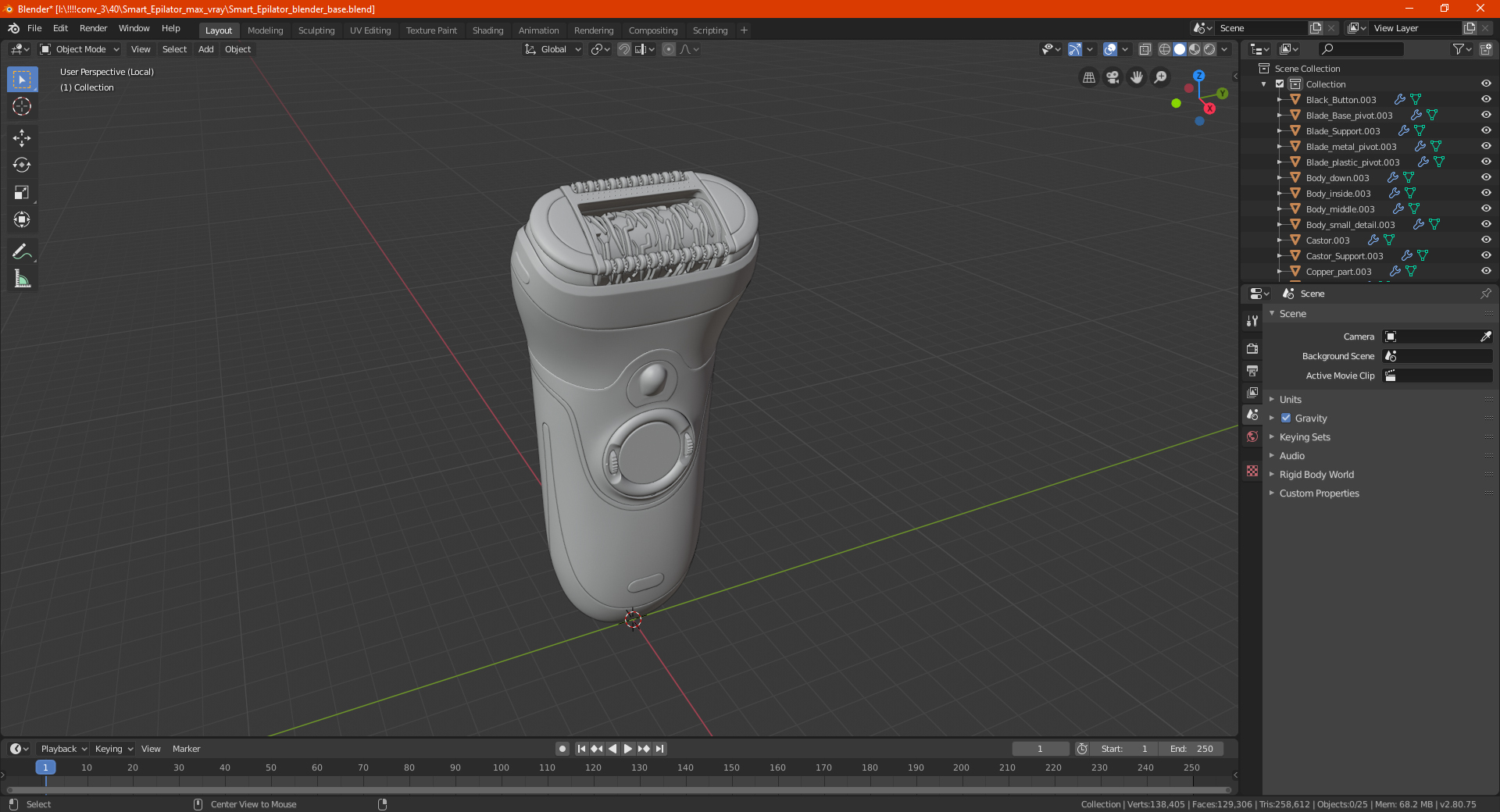 3D model Epilator