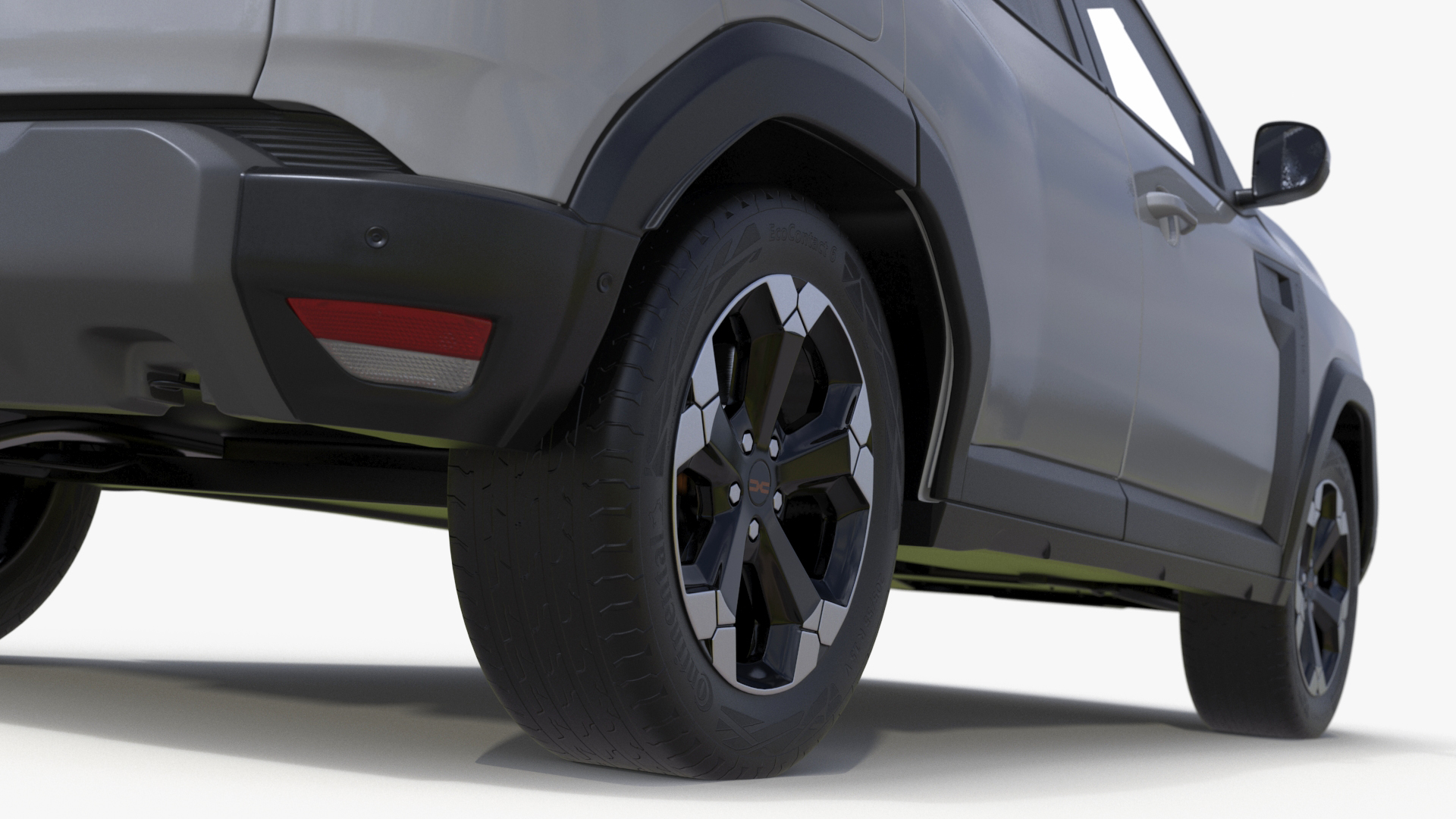 Dacia Duster 2024 Crossover Simplified White 3D model