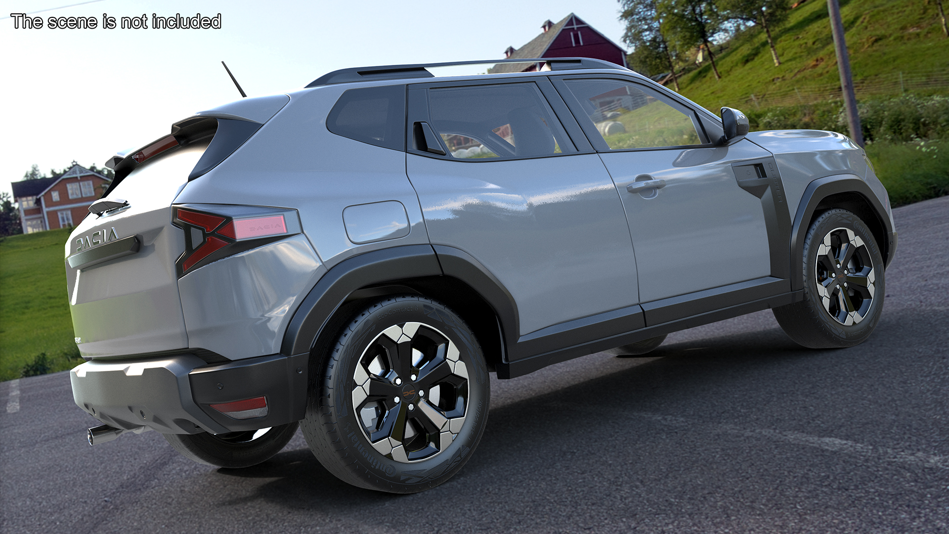 Dacia Duster 2024 Crossover Simplified White 3D model