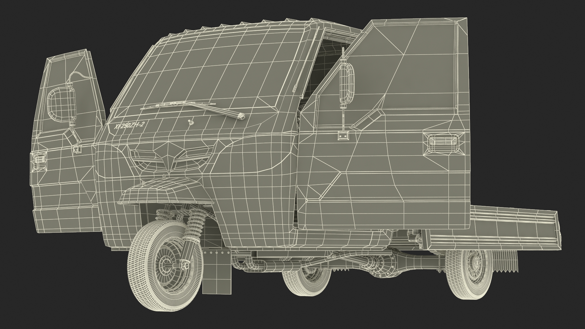 3D model Three Wheel Cargo Tuk-Tuk with Open Body