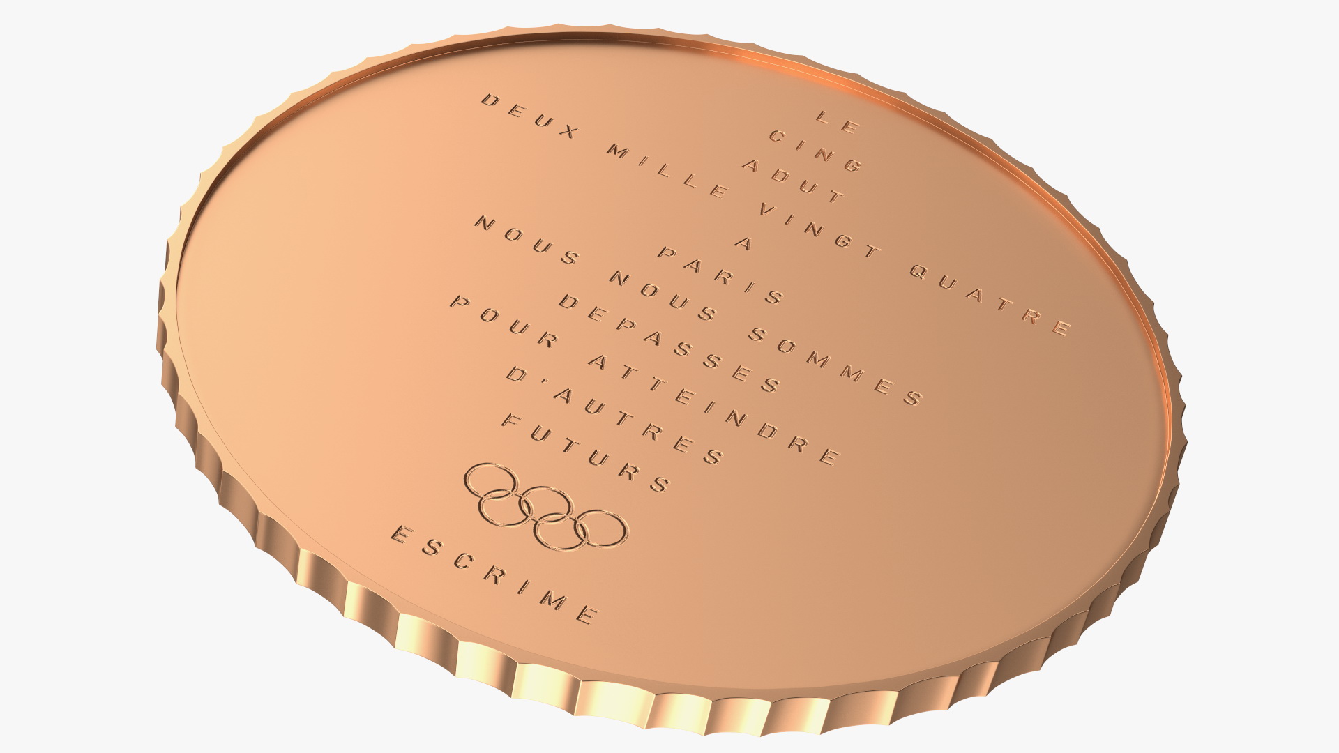 3D Bronze Olympic Medal Paris 2024