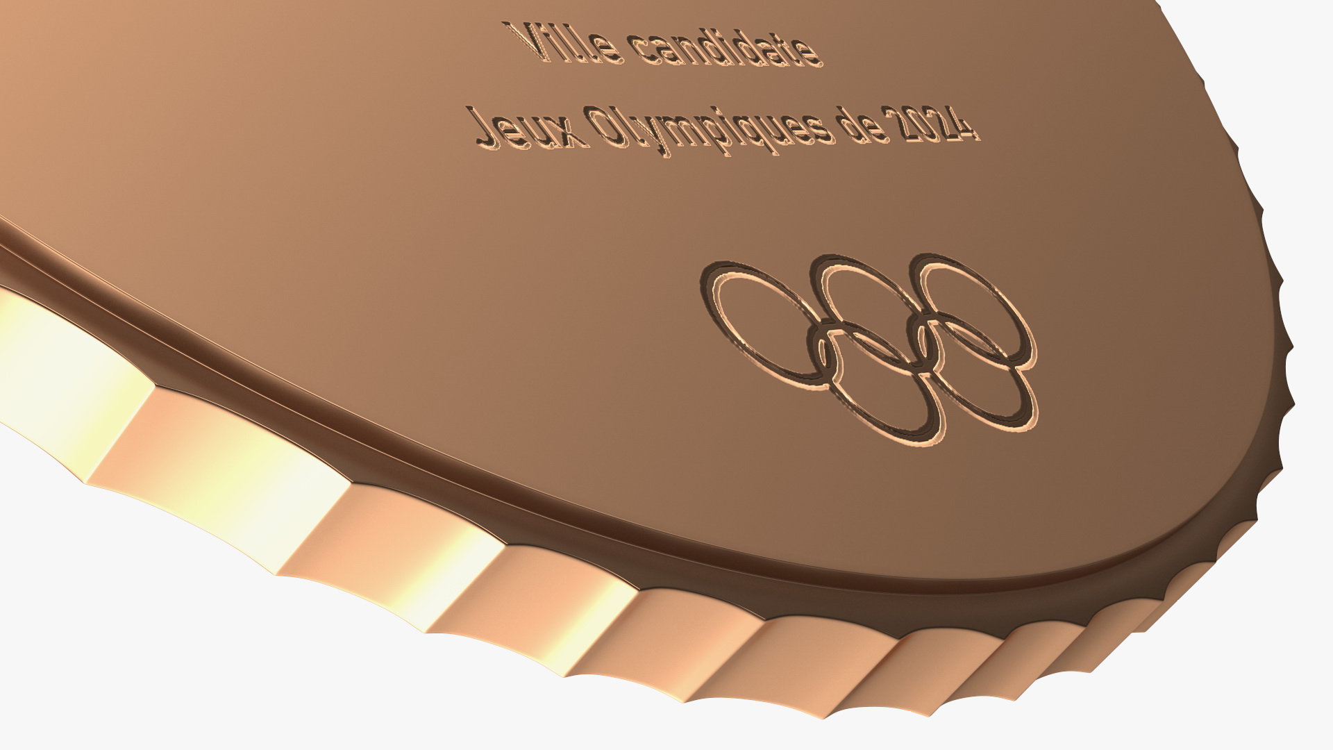 3D Bronze Olympic Medal Paris 2024