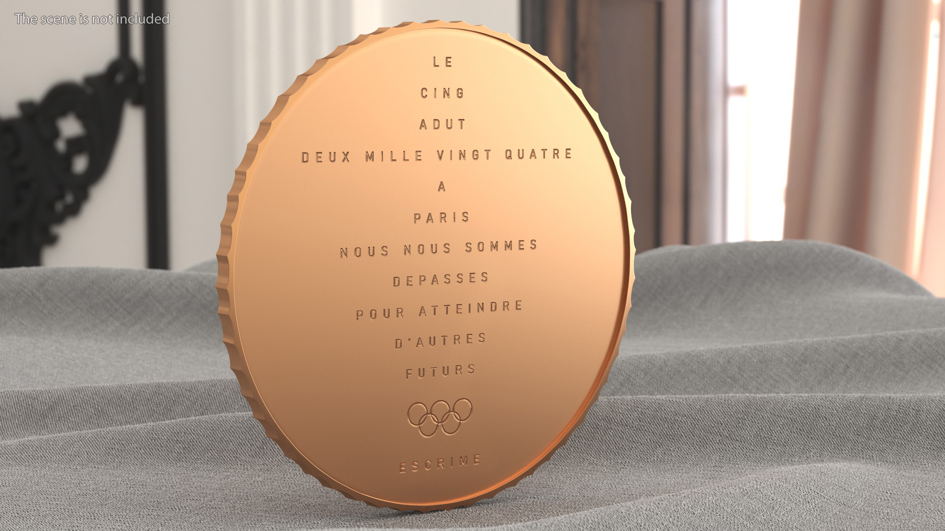 3D Bronze Olympic Medal Paris 2024