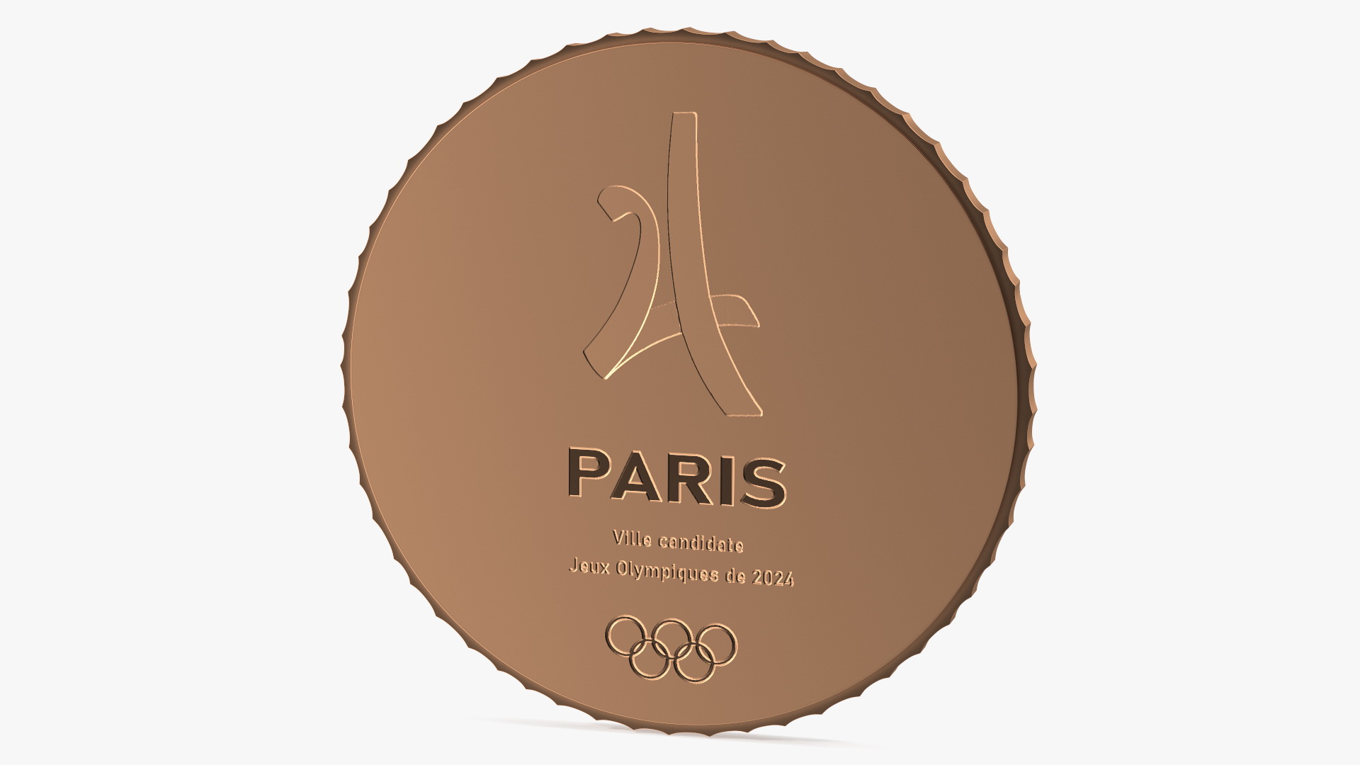 3D Bronze Olympic Medal Paris 2024