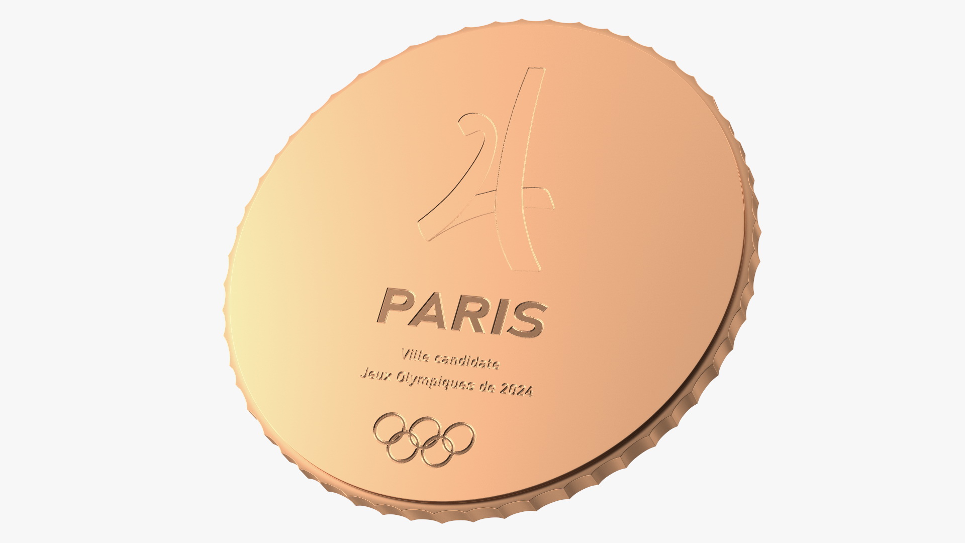 3D Bronze Olympic Medal Paris 2024