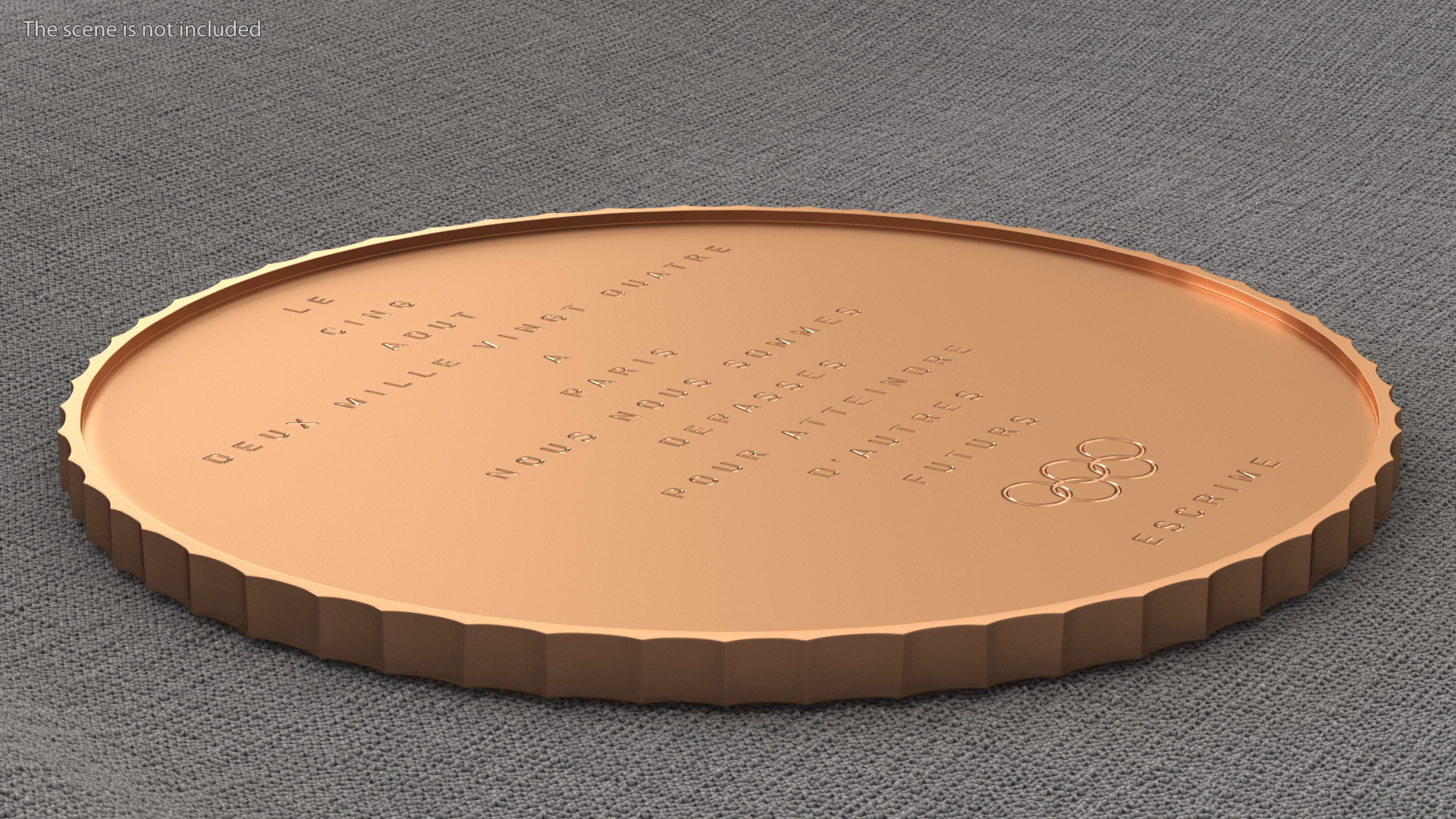 3D Bronze Olympic Medal Paris 2024