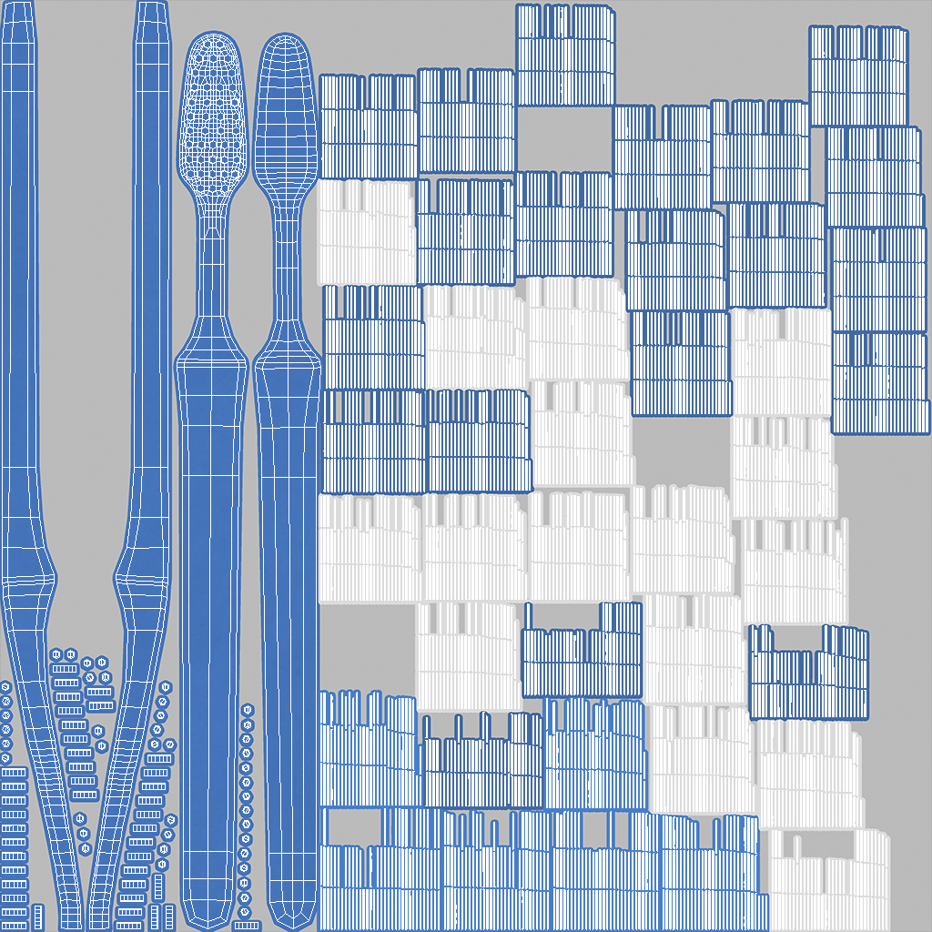 3D Used Plastic Toothbrush model