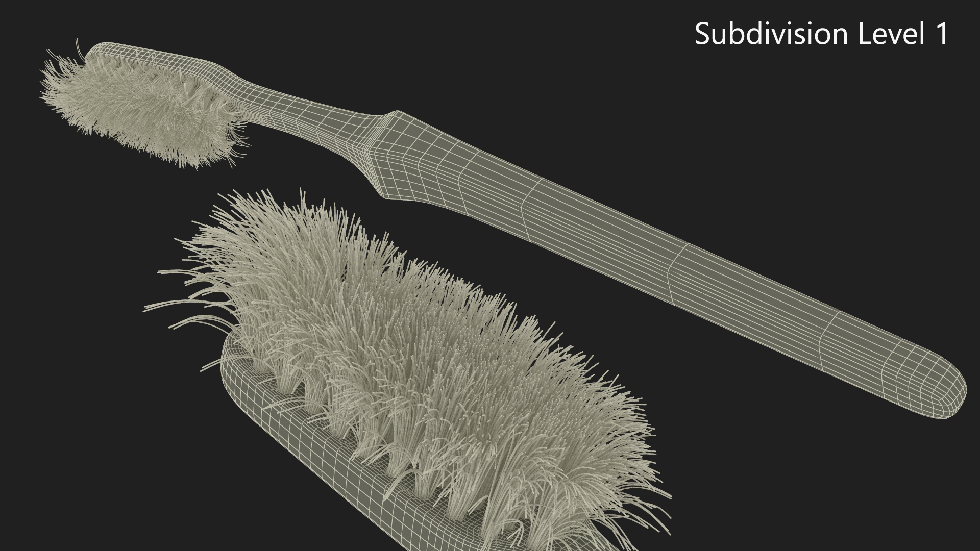 3D Used Plastic Toothbrush model