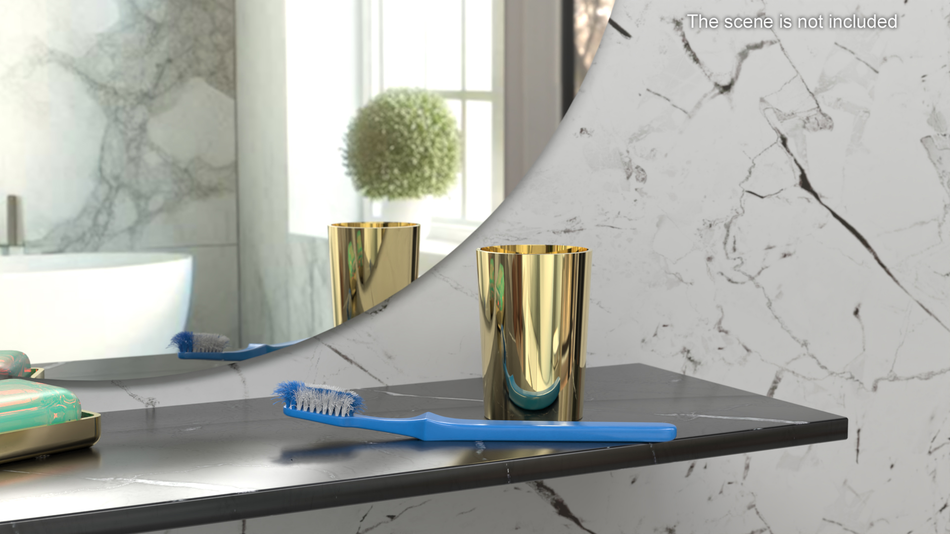 3D Used Plastic Toothbrush model