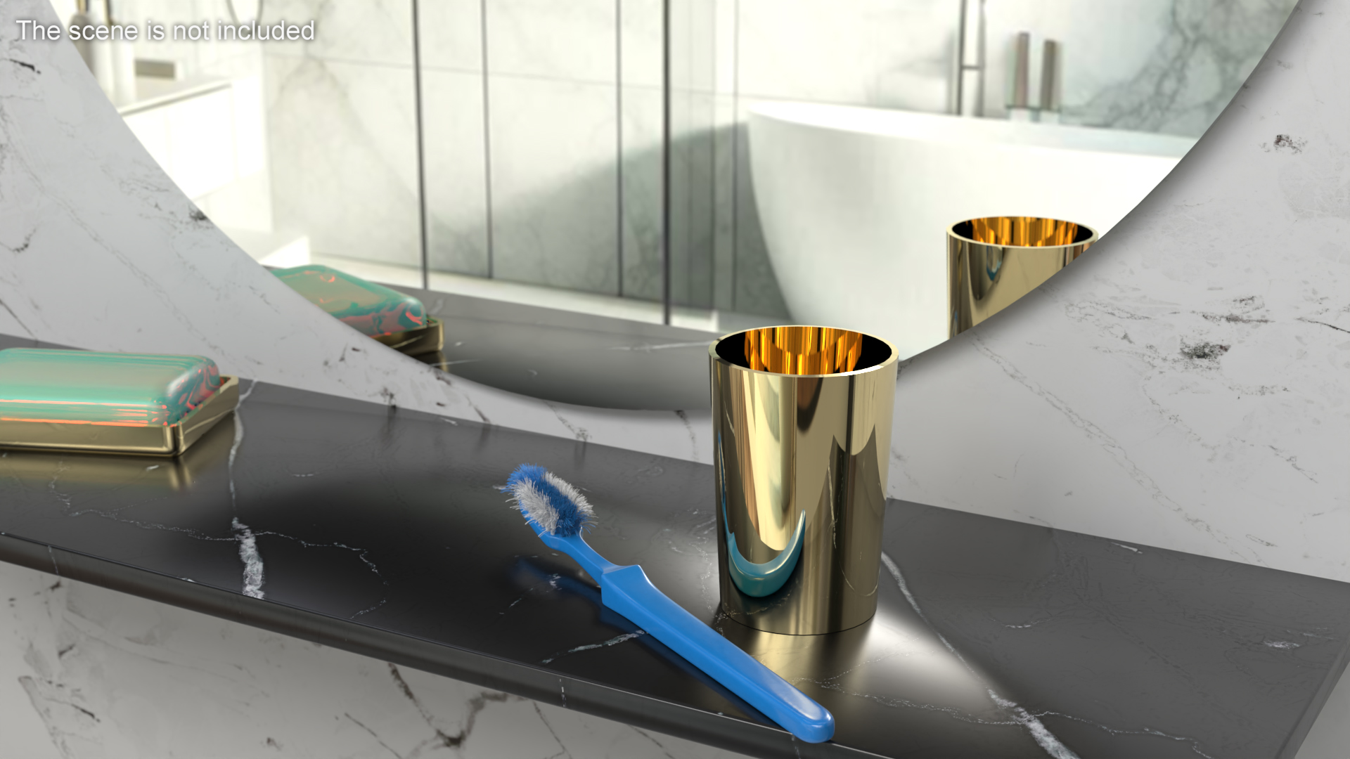 3D Used Plastic Toothbrush model