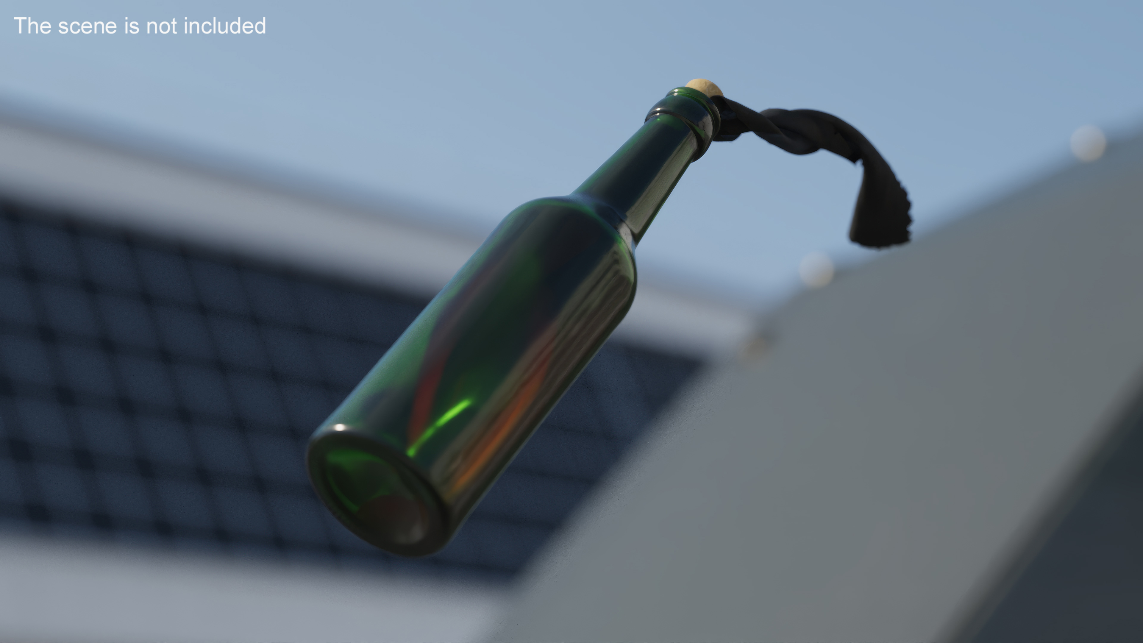 3D Incendiary Bottle Flying Fur model