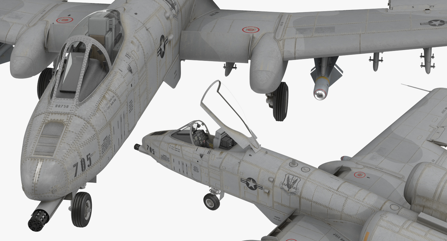 3D model Attack Aircraft A 10 Thunderbolt II