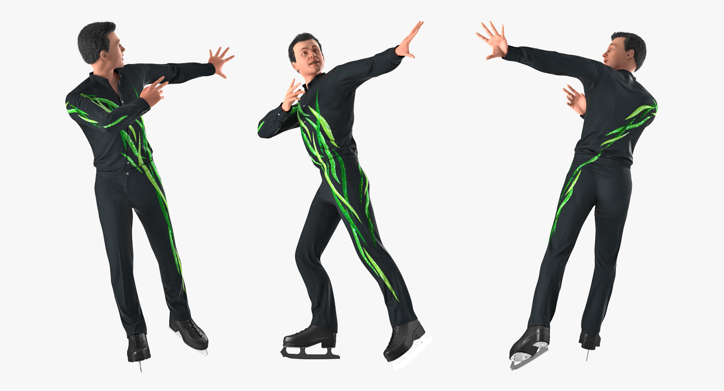 Male Figure Skater Rigged 2 3D