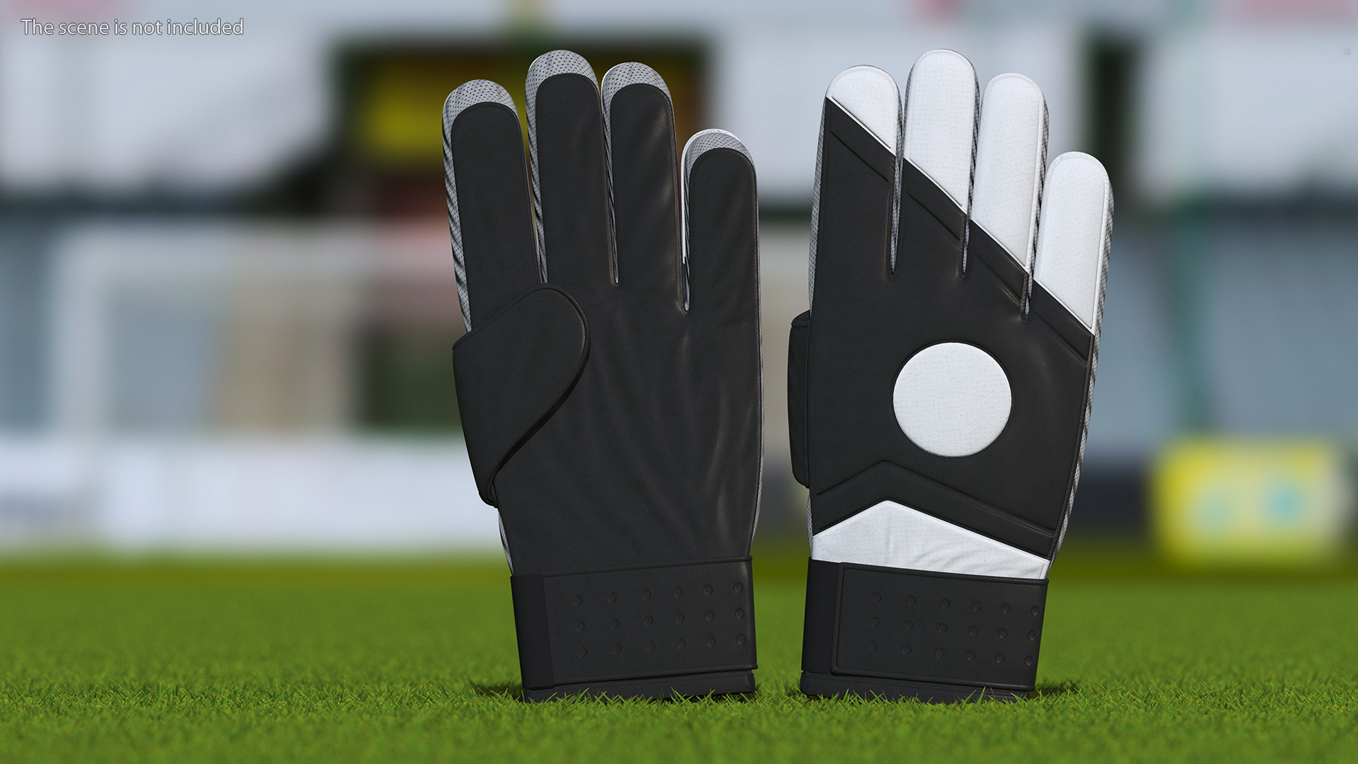 3D model Leather Goalkeeper Gloves