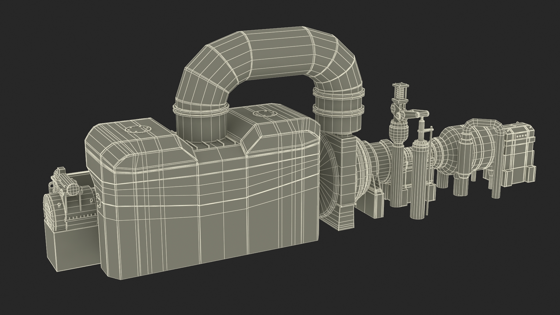 Casing Section for Steam Turbine 3D