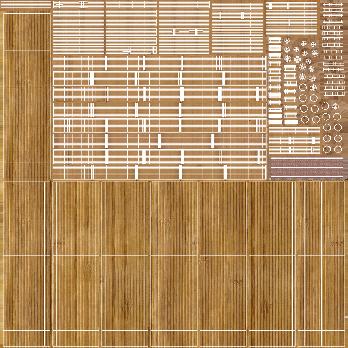 3D Bamboo Room Divider Wall Screen