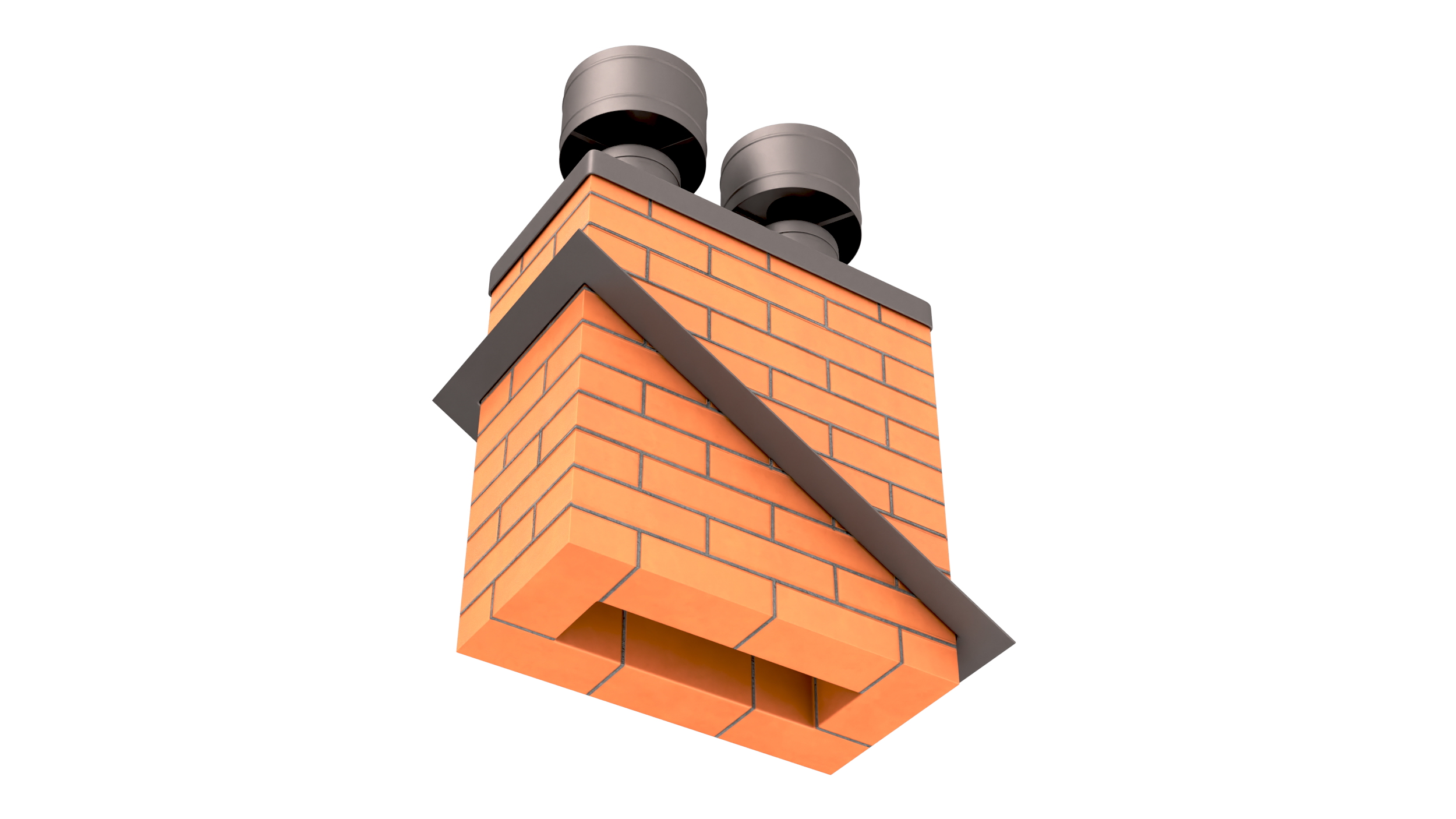 Double Brick Chimney Corner Base 3D