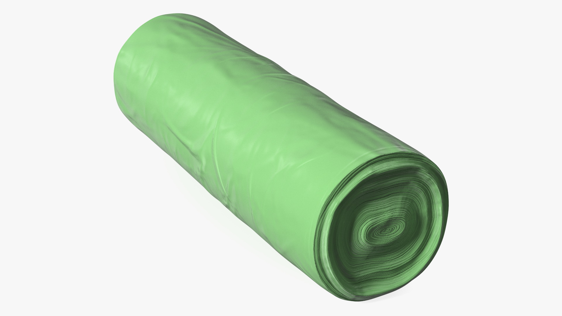 Green Eco Trash Bag Roll 3D model