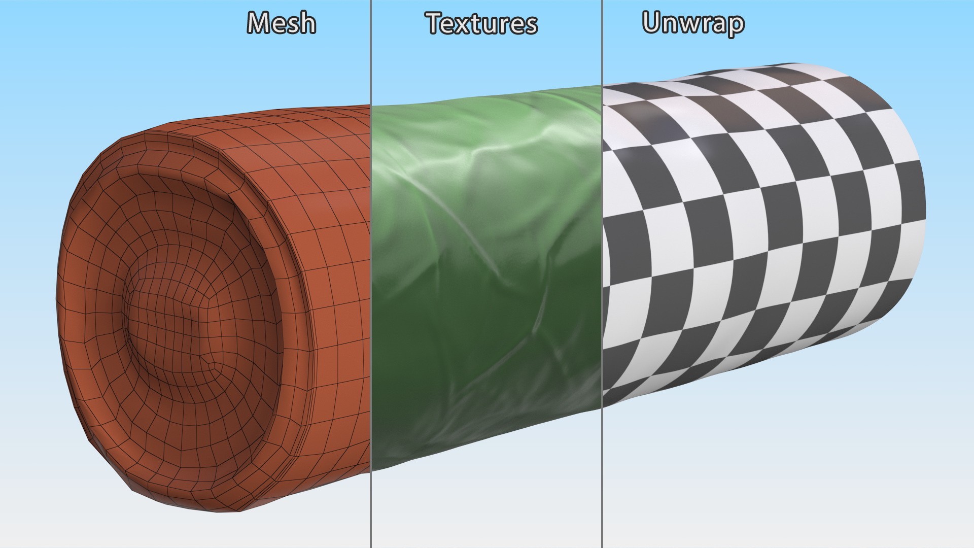 Green Eco Trash Bag Roll 3D model