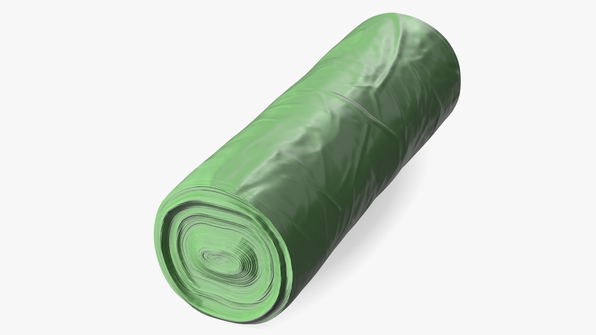 Green Eco Trash Bag Roll 3D model