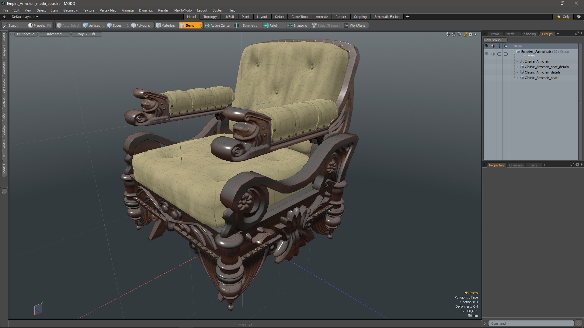 3D model Empire Armchair