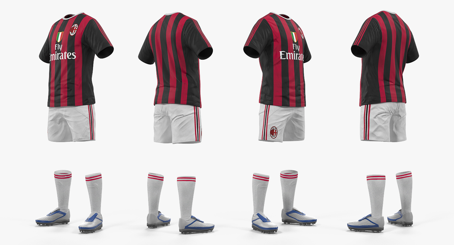 3D model Soccer Uniform Milan