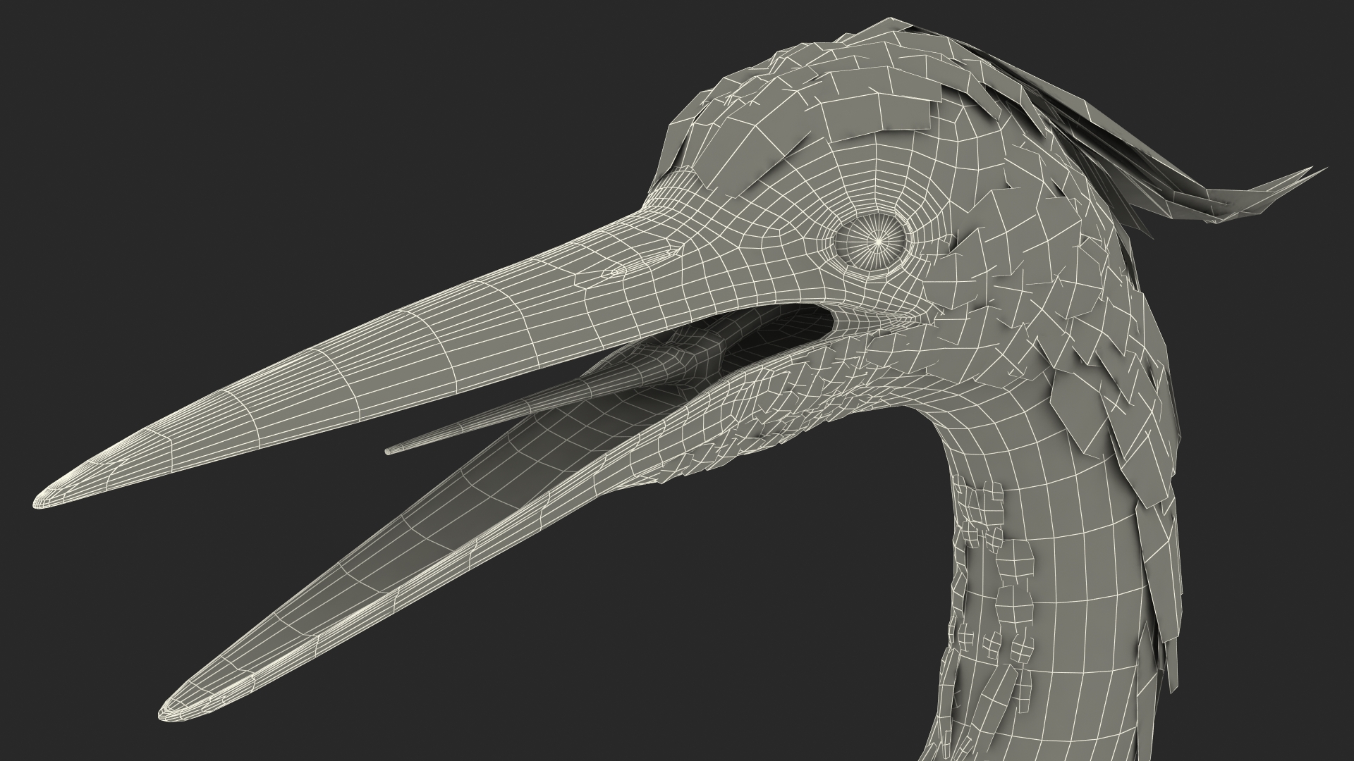 Grey Heron Rigged 3D