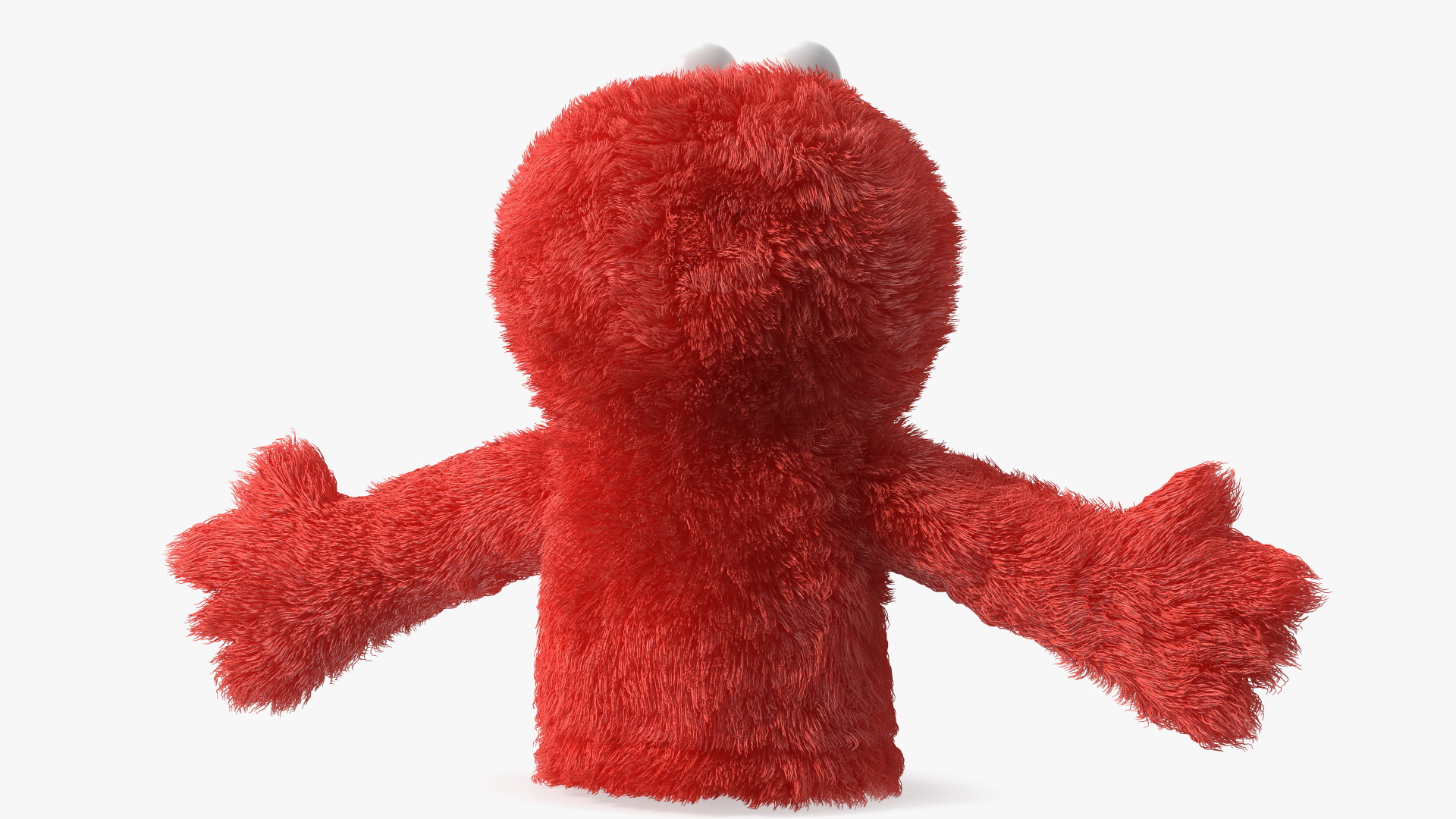 Hand Puppet Elmo Fur Rigged 3D