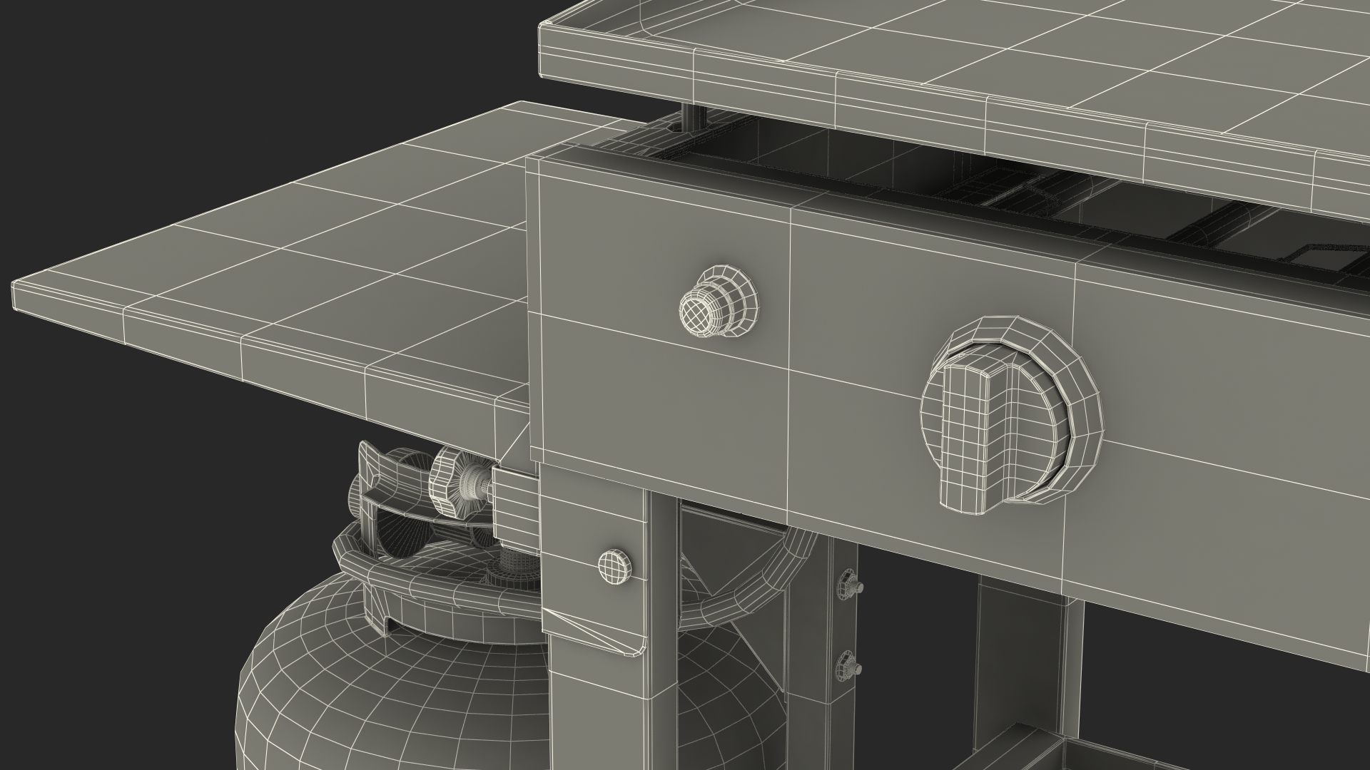 3D Flat Top Griddle Station with Gas Cylinder Dusty model